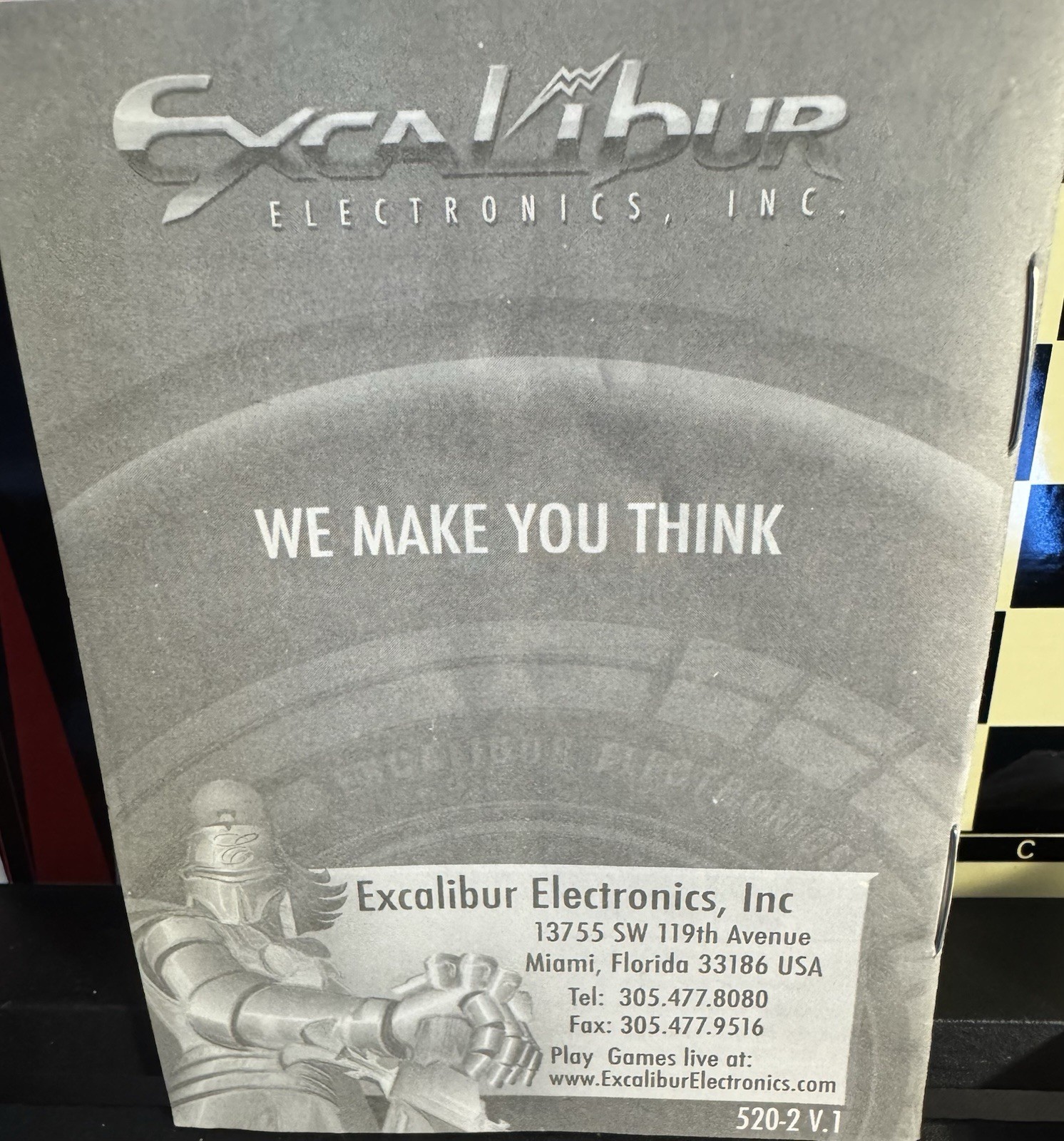 Excalibur Electronics 6-in-1 Game Pack (Model No. 520-2).