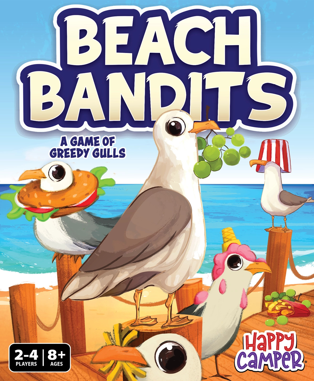 Beach Bandits Card Game Of Greedy Gulls Happy Camper HCG-2008 Family Fast Quick