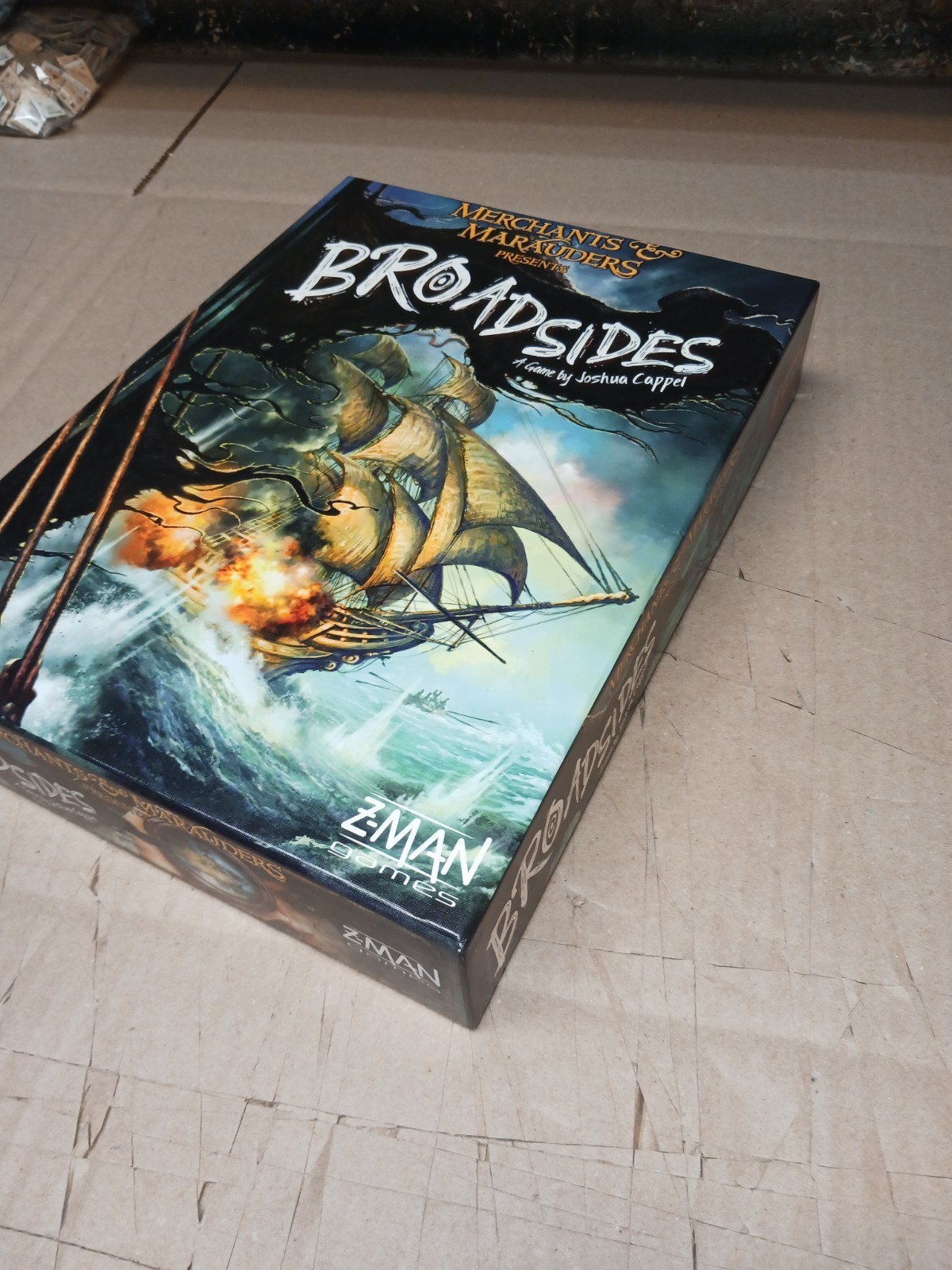 Broadsides Board Game Merchants & Marauders Z-Man Games 100% Complete, VG Condit
