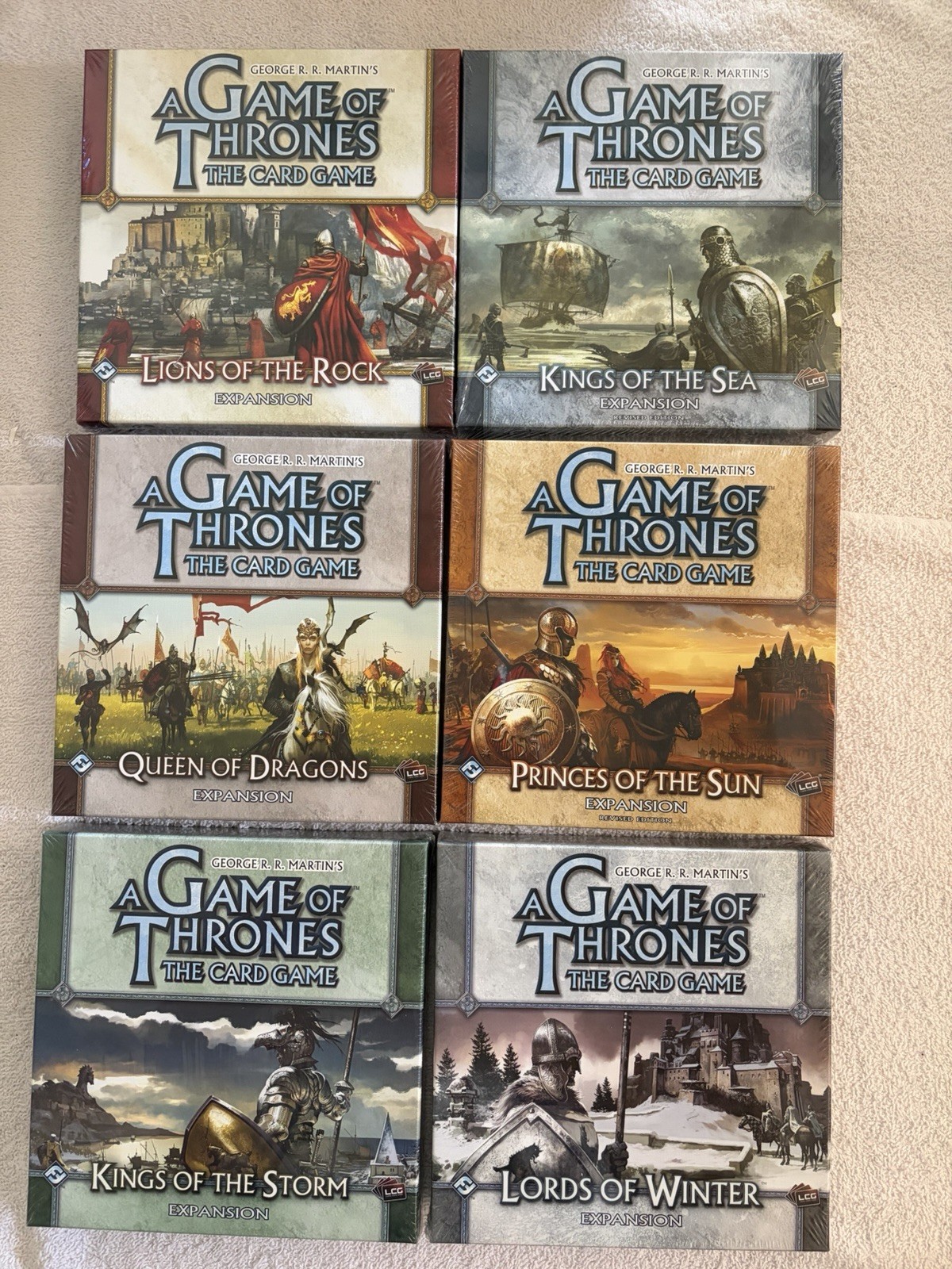 A Game of Thrones LCG Expansion Lot Of 6 New Sealed CCG