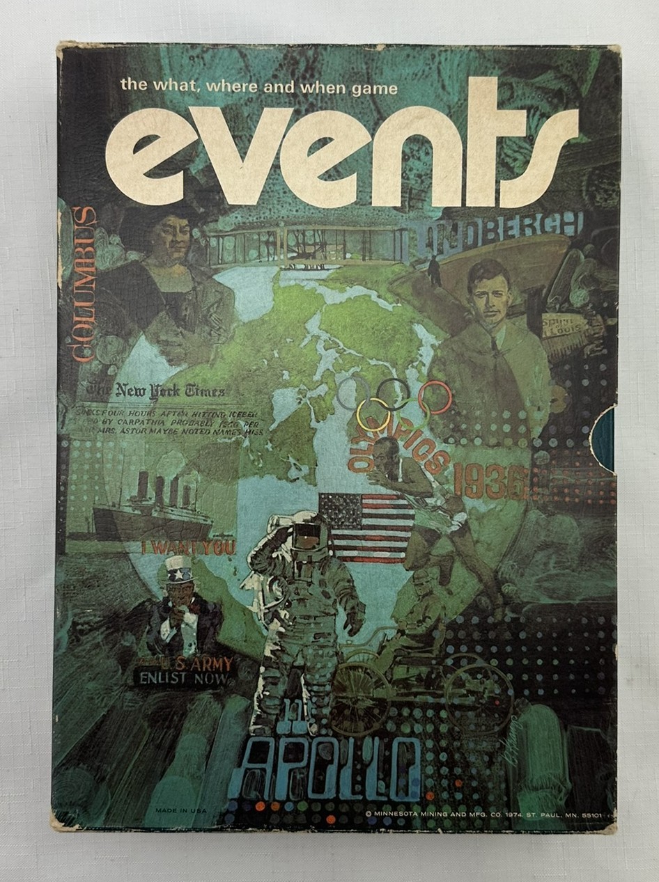 1974 Events Game by 3M Complete in Very Good Condition FREE SHIPPING