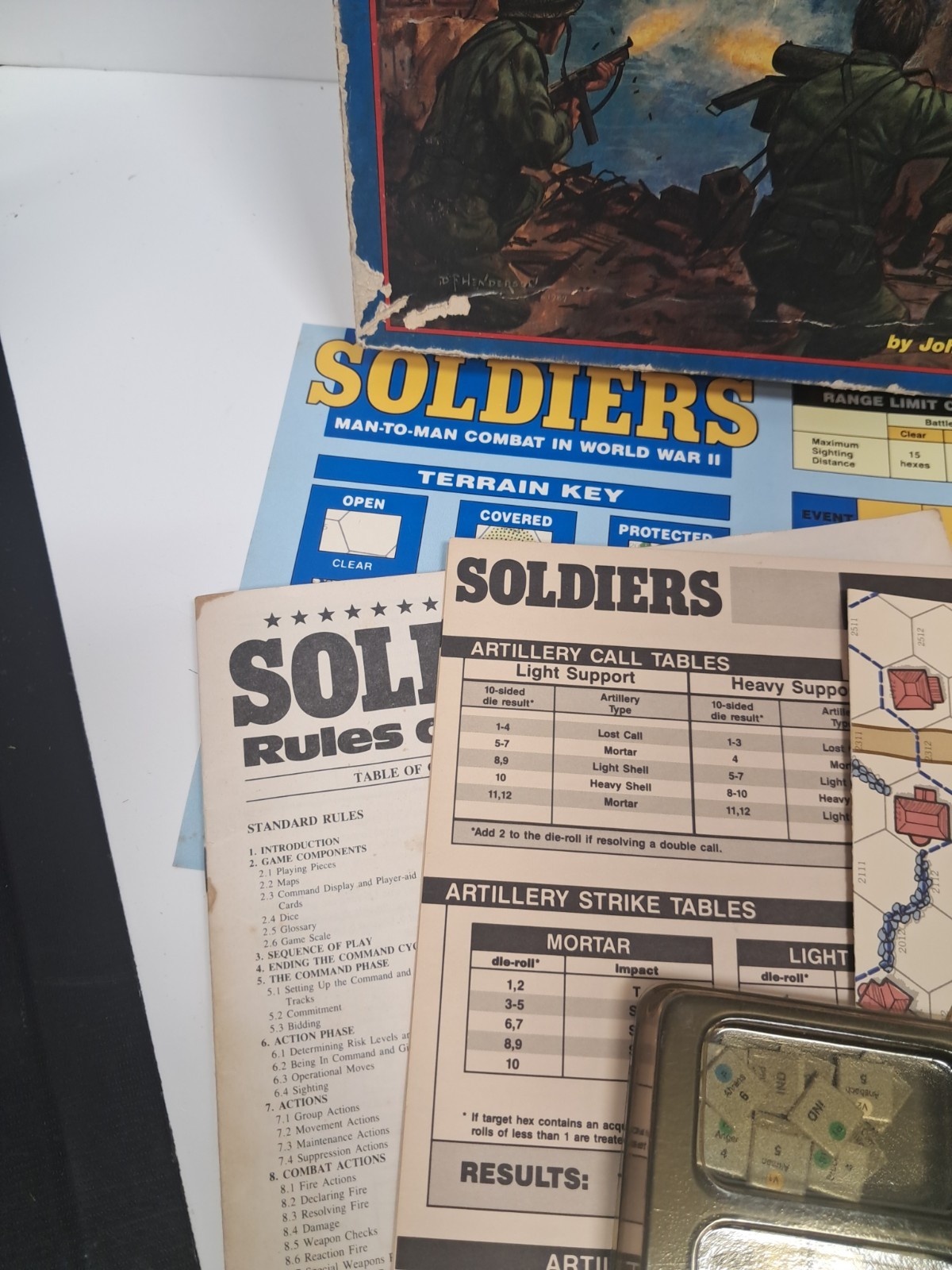 West End Games – SOLDIERS: MAN TO MAN COMBAT IN WWII – Used – With Box – 1987