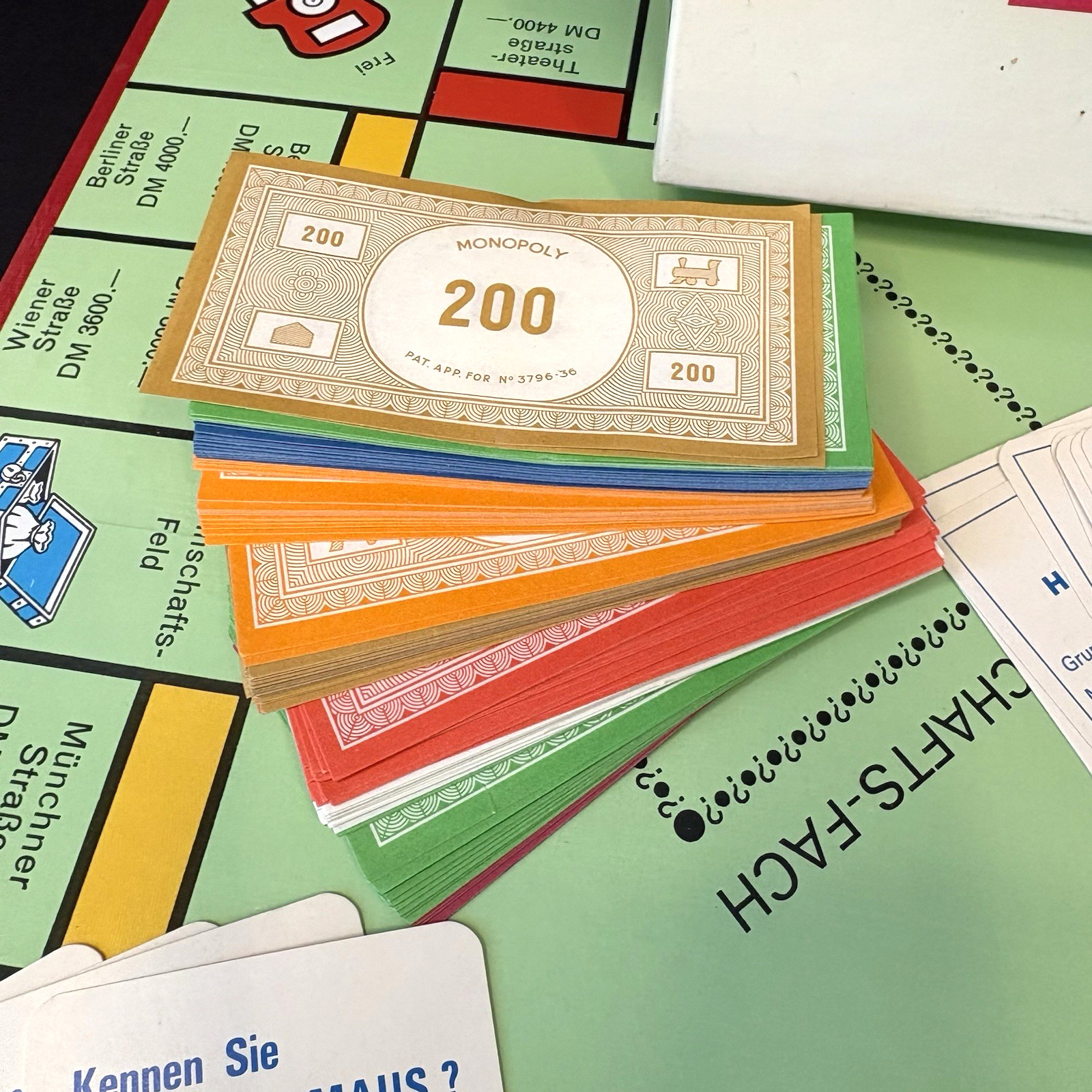 Vintage MONOPOLY Game GERMANY/German All Wooden Pieces Complete 60s