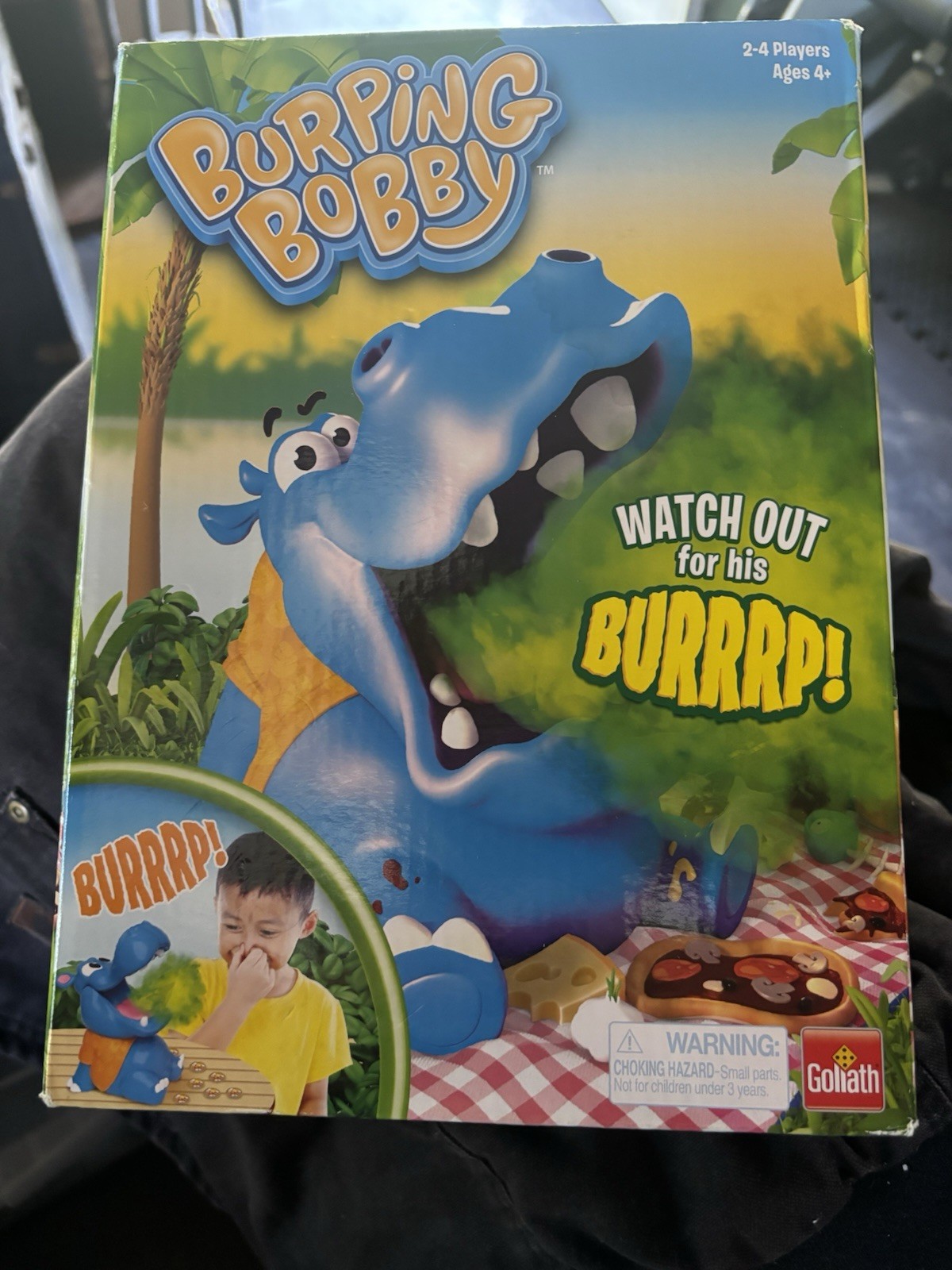 New BURPING BOBBY Hippo by Goliath 2-4 Players Fun Ages 4+ Watch Out For Burps!