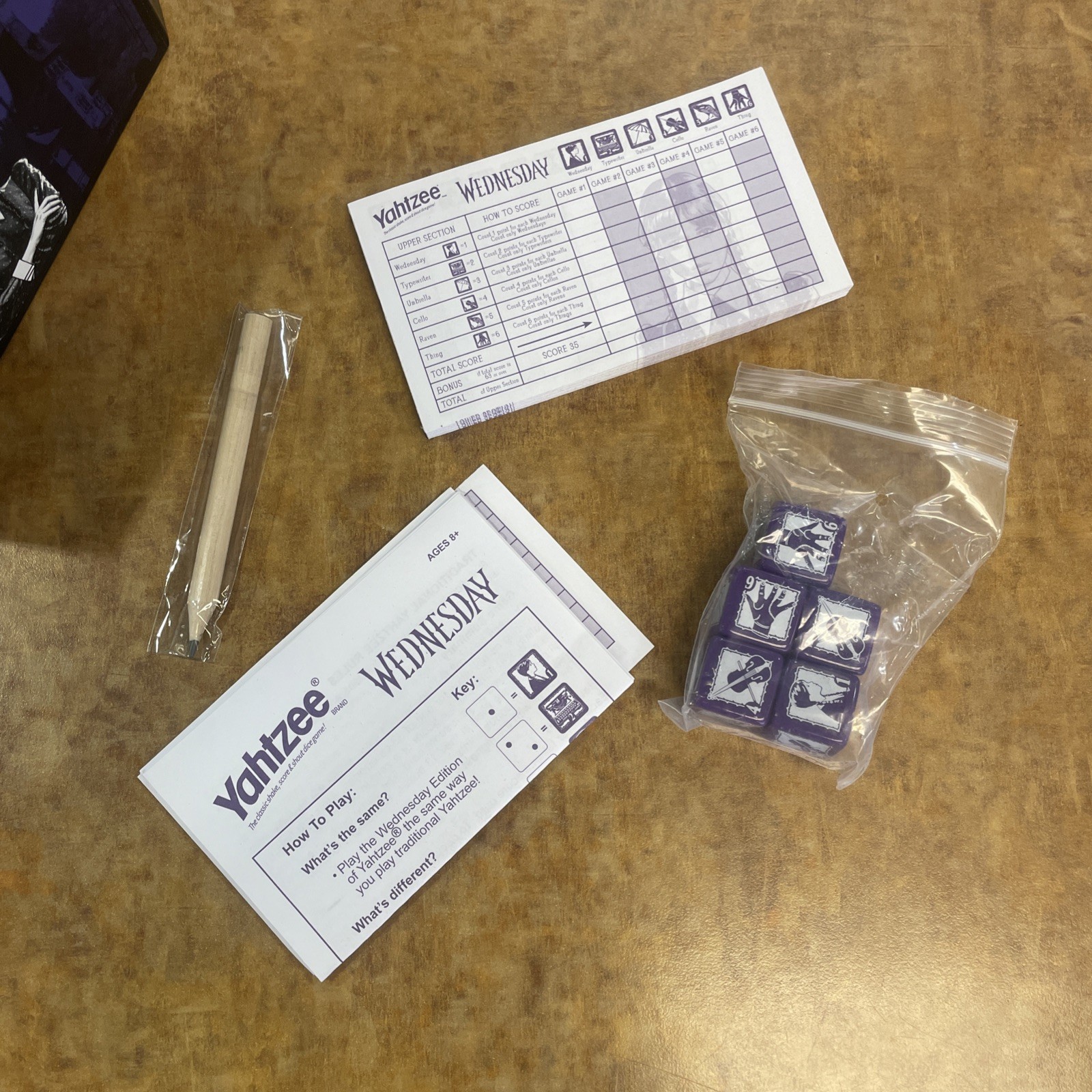 Yahtzee: Wednesday – Addams Family – Dice Game