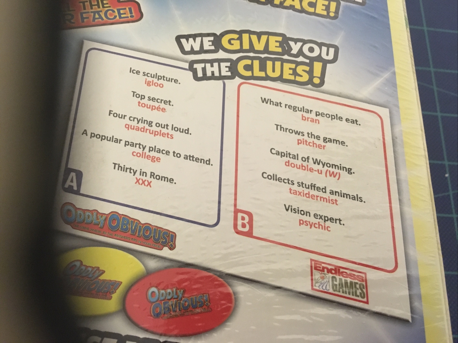 Game ‘Oddly Obvious’ Board Game Answers Are In Your Face At Home Family Fun