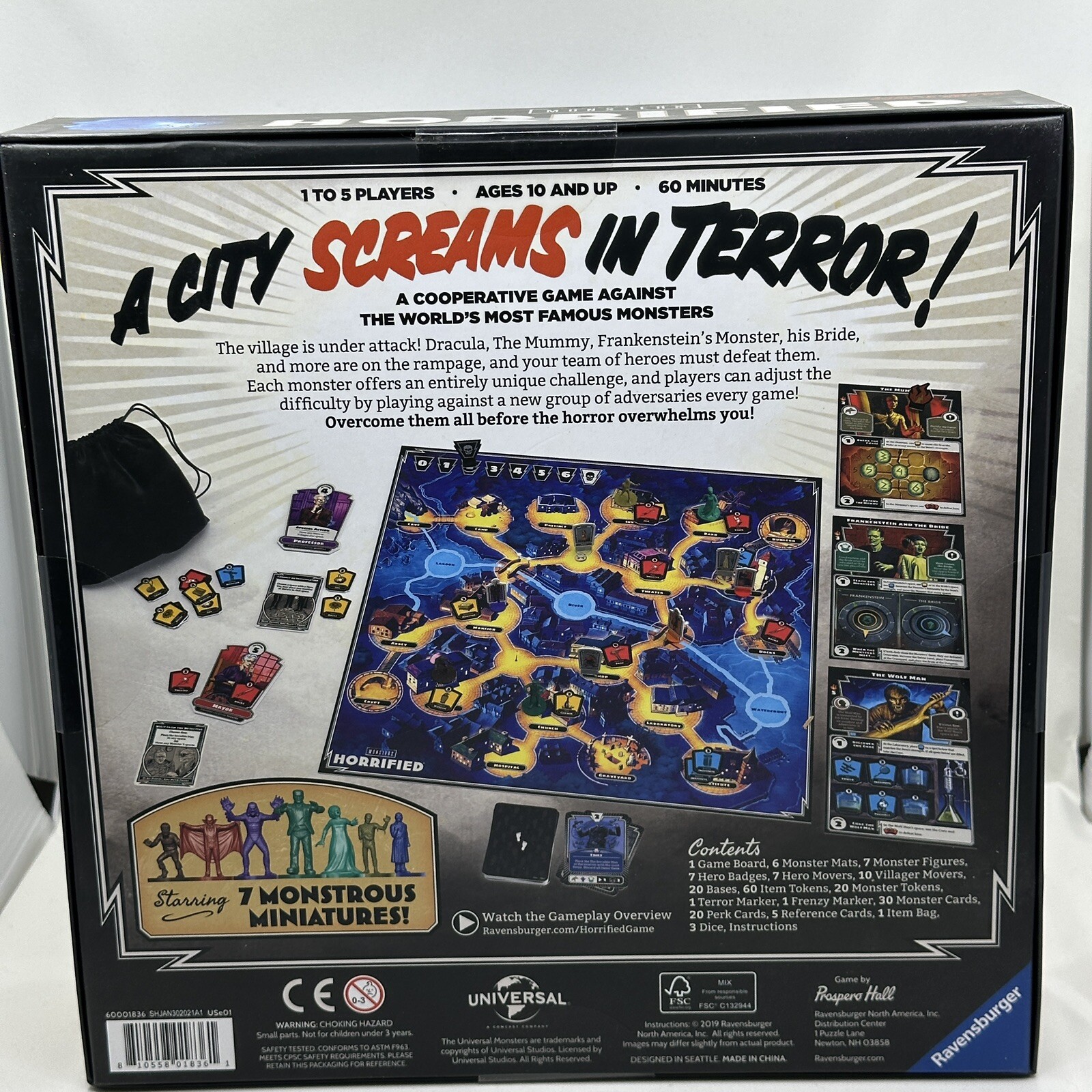 Ravensburger 60001836 Horrified Universal Monsters Strategy Board Game