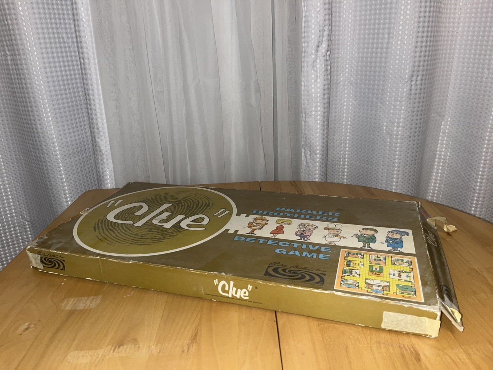 Vintage 1960 Parker Brothers CLUE Mystery Detective Complete Board Game