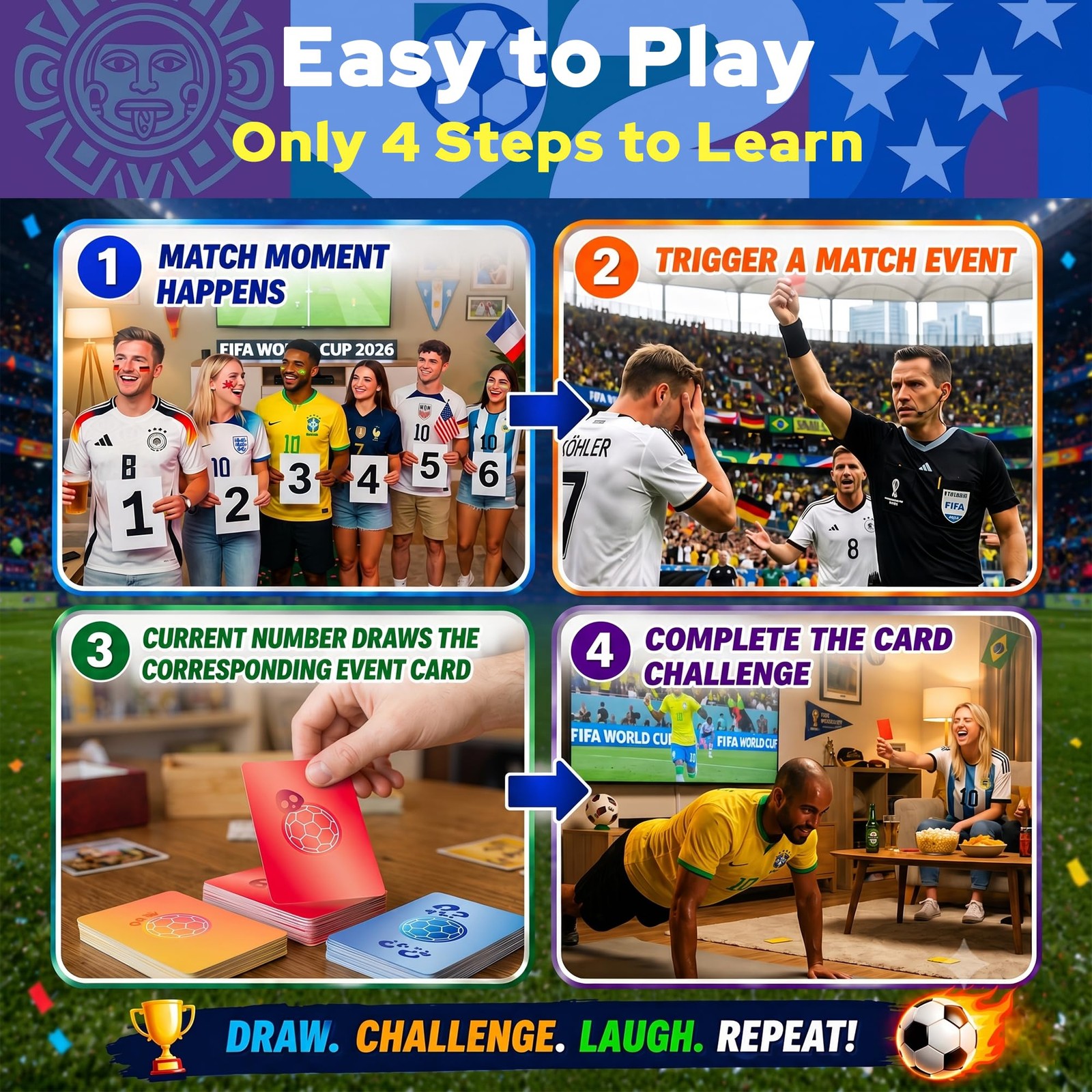 2026 World Soccer Live Watch Party Game – 120 Challenges & Questions Interact…