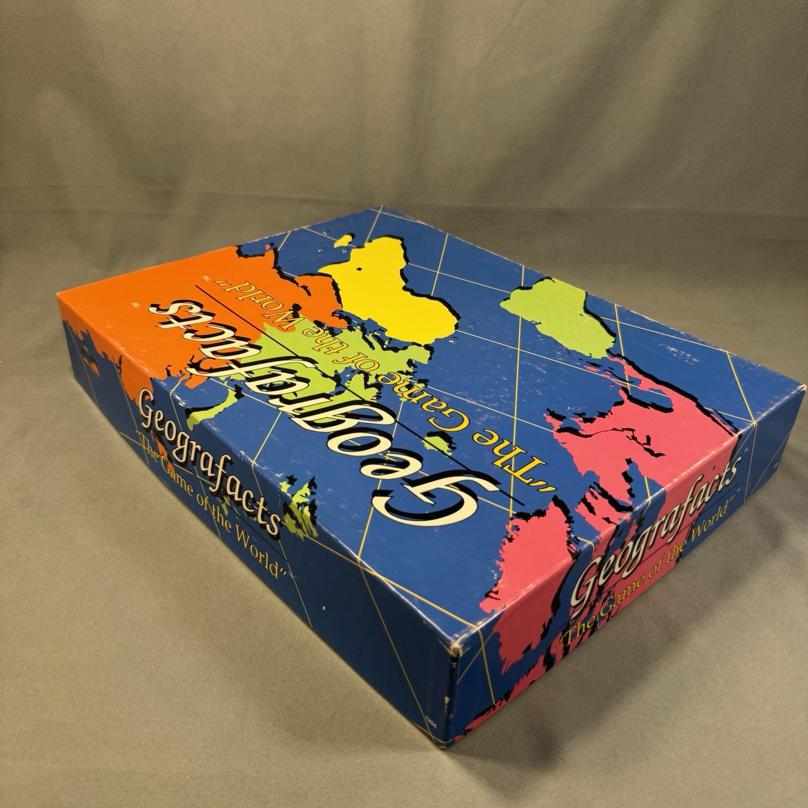 Rare 1991 Geografacts Board Game 100% COMPLETE Learning Educational New Open Box