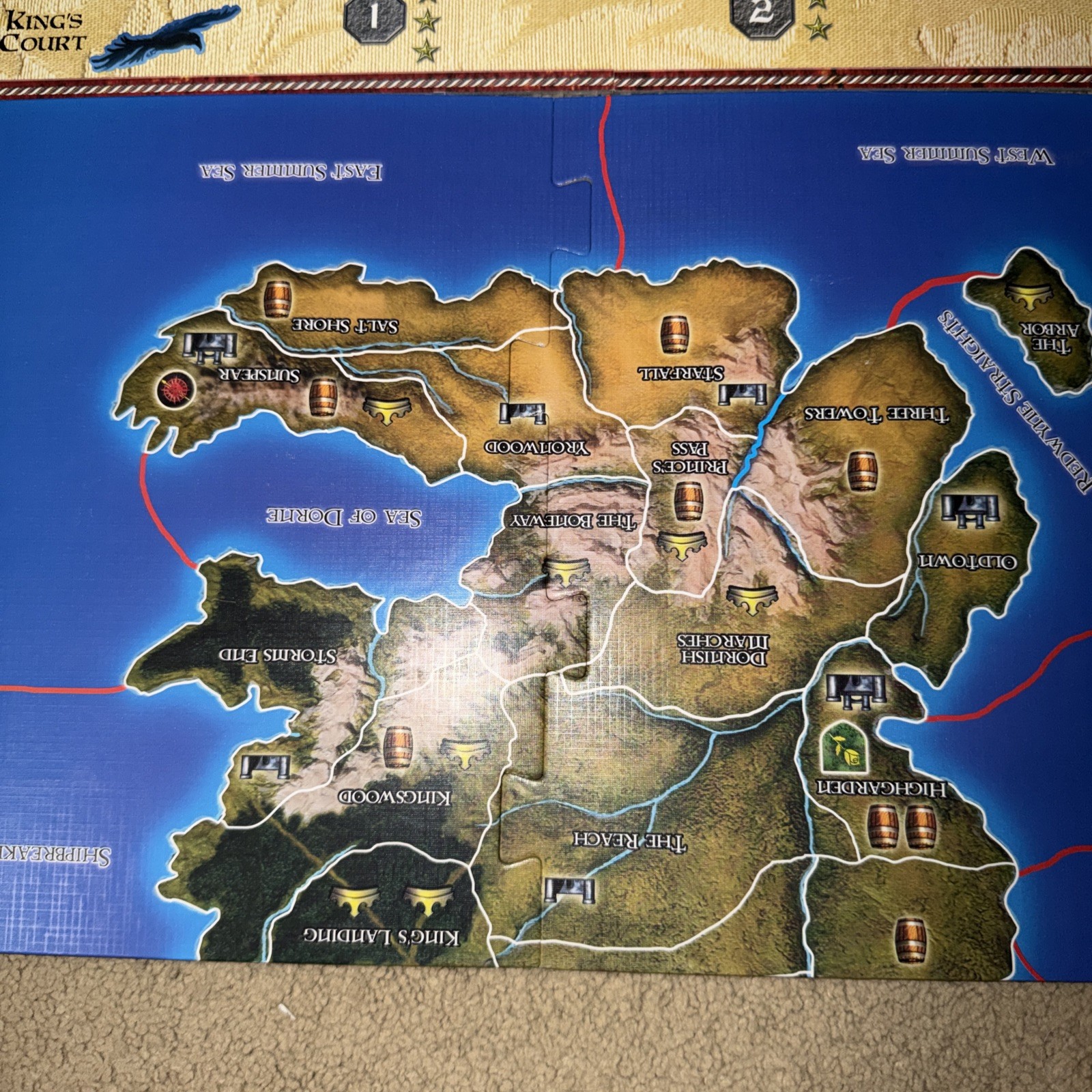George R. Martin Game of Thrones and Expansion Clash of Kings board game
