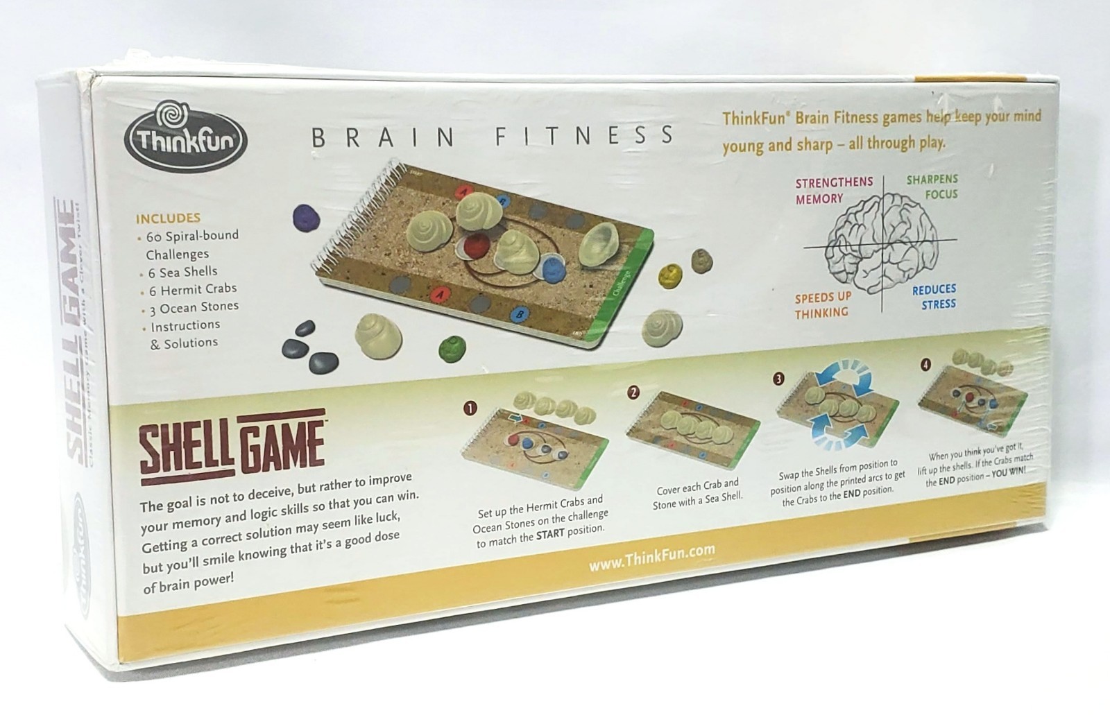 Shell Game ThinkFun Brain Training Memory Improvement Logic Puzzle ▪︎ New Sealed