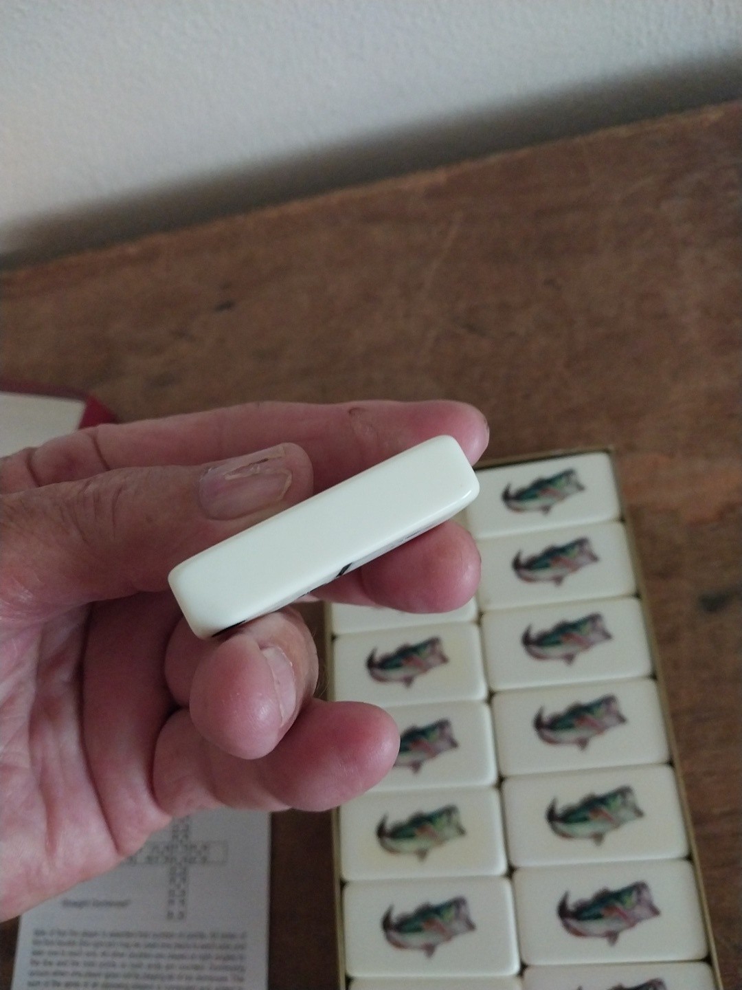 Vintage Puremco Professional Jumbo Size Extra Thick Marblelike “BASS” Dominoes