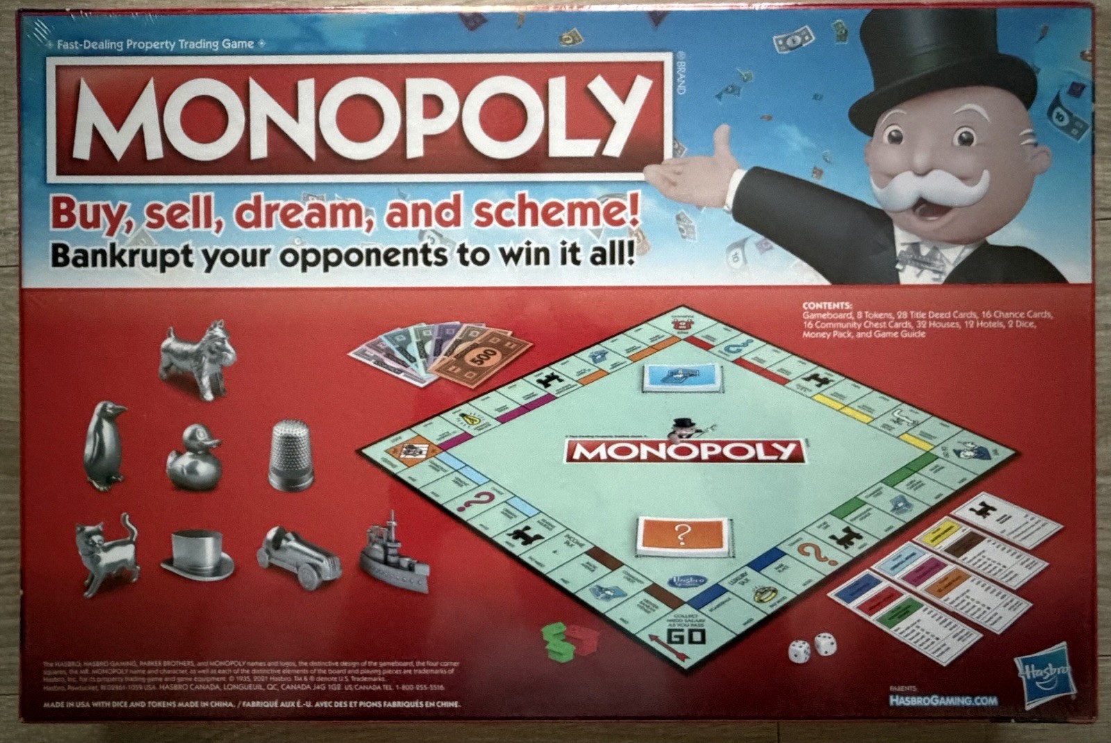 Monopoly Classic Board Game Hasbro Family Night 2-6 Players Ages 8+ Open Box Set