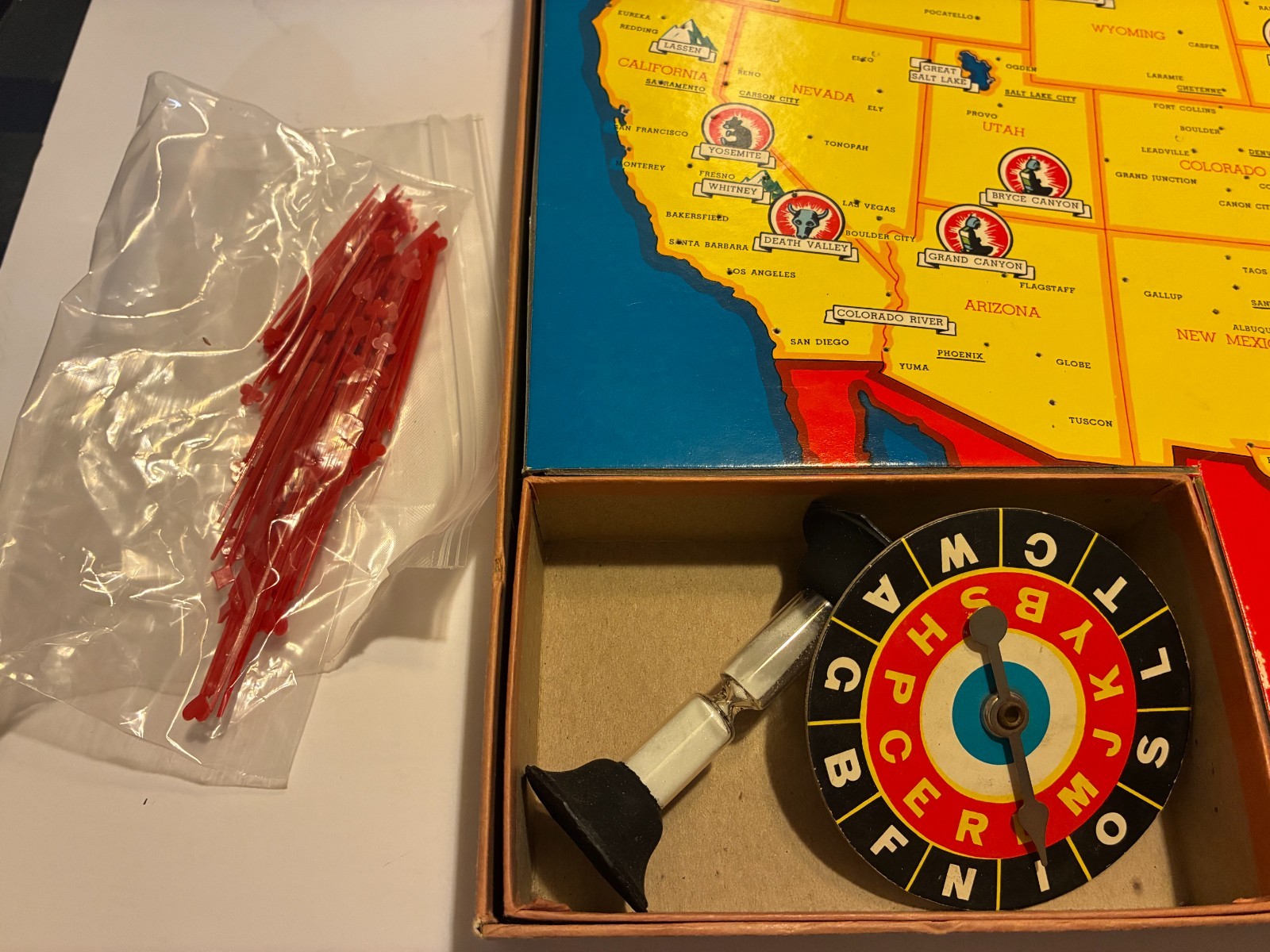 RARE 1954 Cadaco Ellis Top-ography game in Original Box
