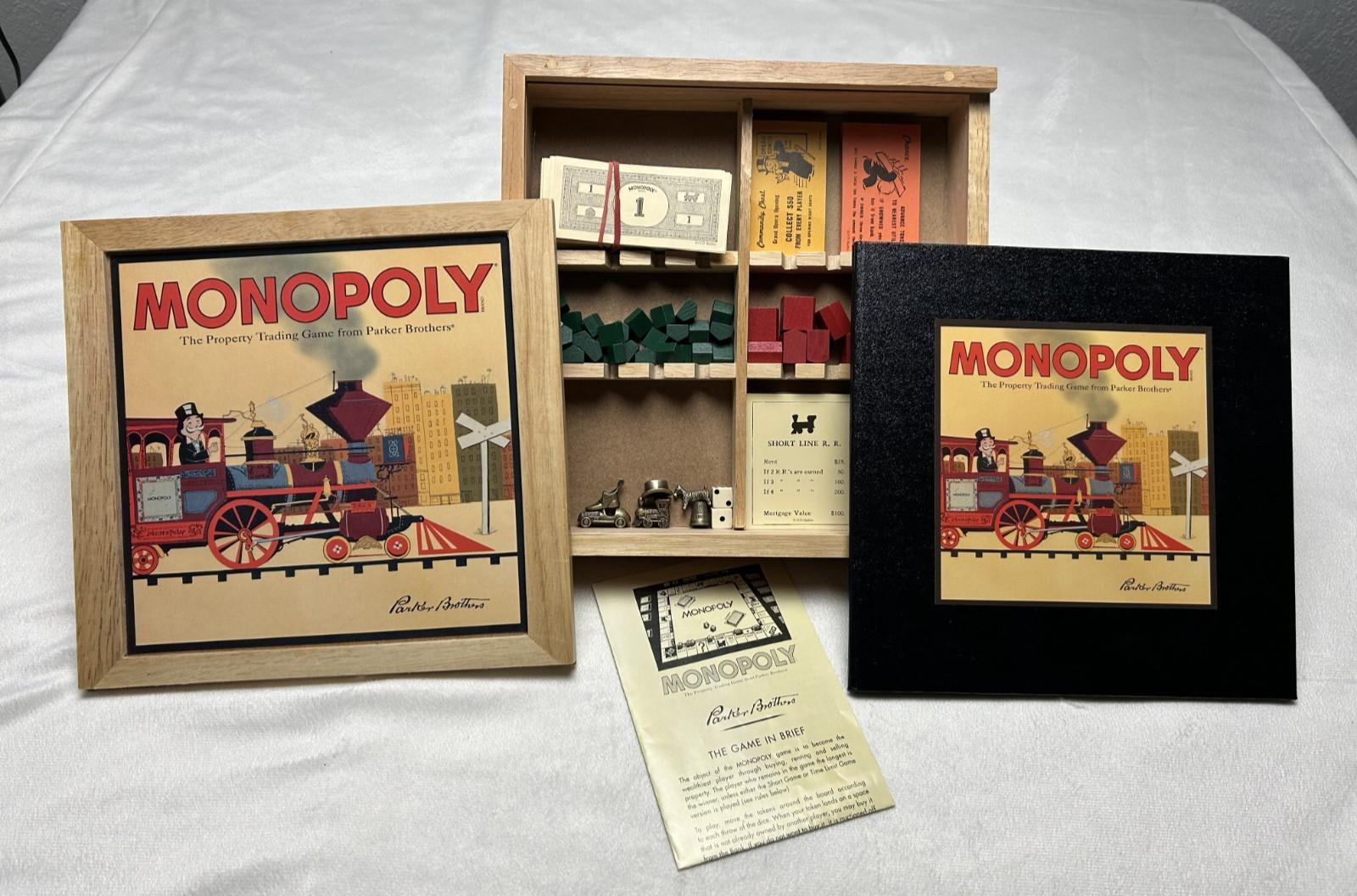 Hasbro Monopoly Nostalgia Edition 2001 Parker Brothers Wooden Board Game