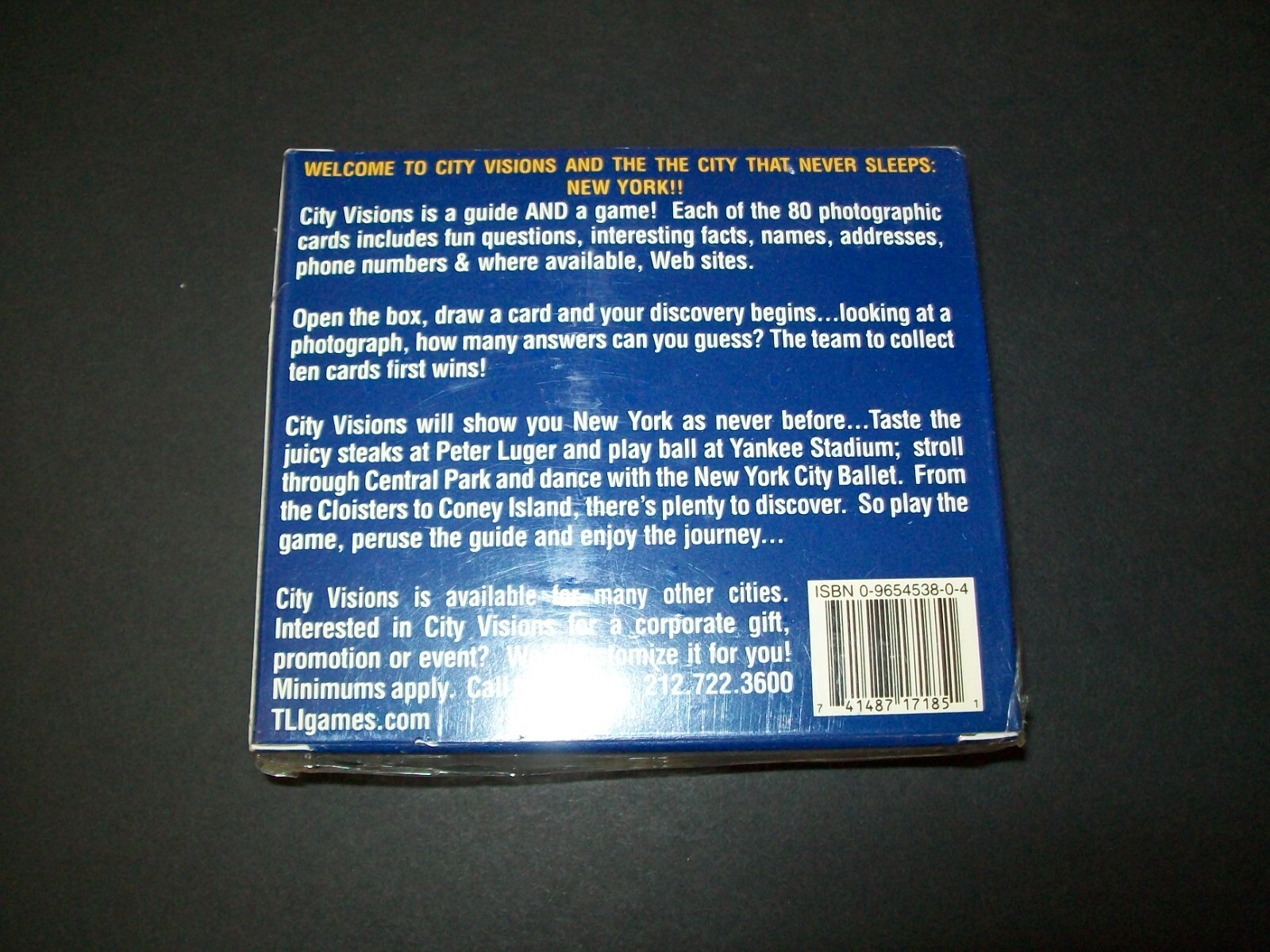 City Visions New York Photographic Game Cards And Guide Travel Game New