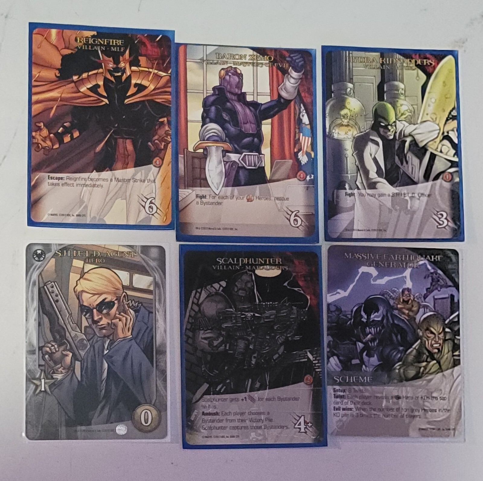 Lot 20 Legendary Dark City A Marvel Deck Card Game 2013 Incomplete Preowned Cond