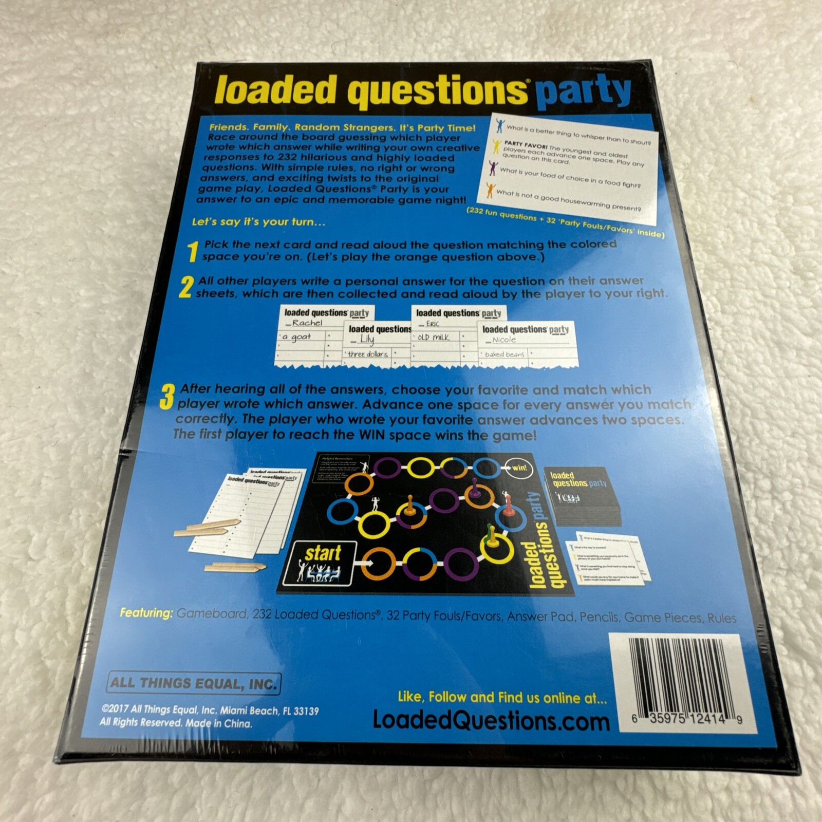 Loaded Questions Board Game Family Party Fun Night 4-6 Players NEW SEALED S2-4