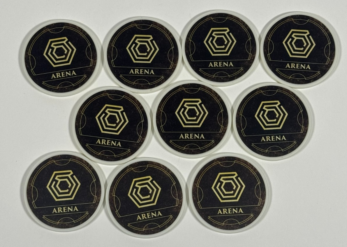 Hoplomachus Victorum Board Game Arena Chips Set of 10 COMPLETE Chip Theory Games