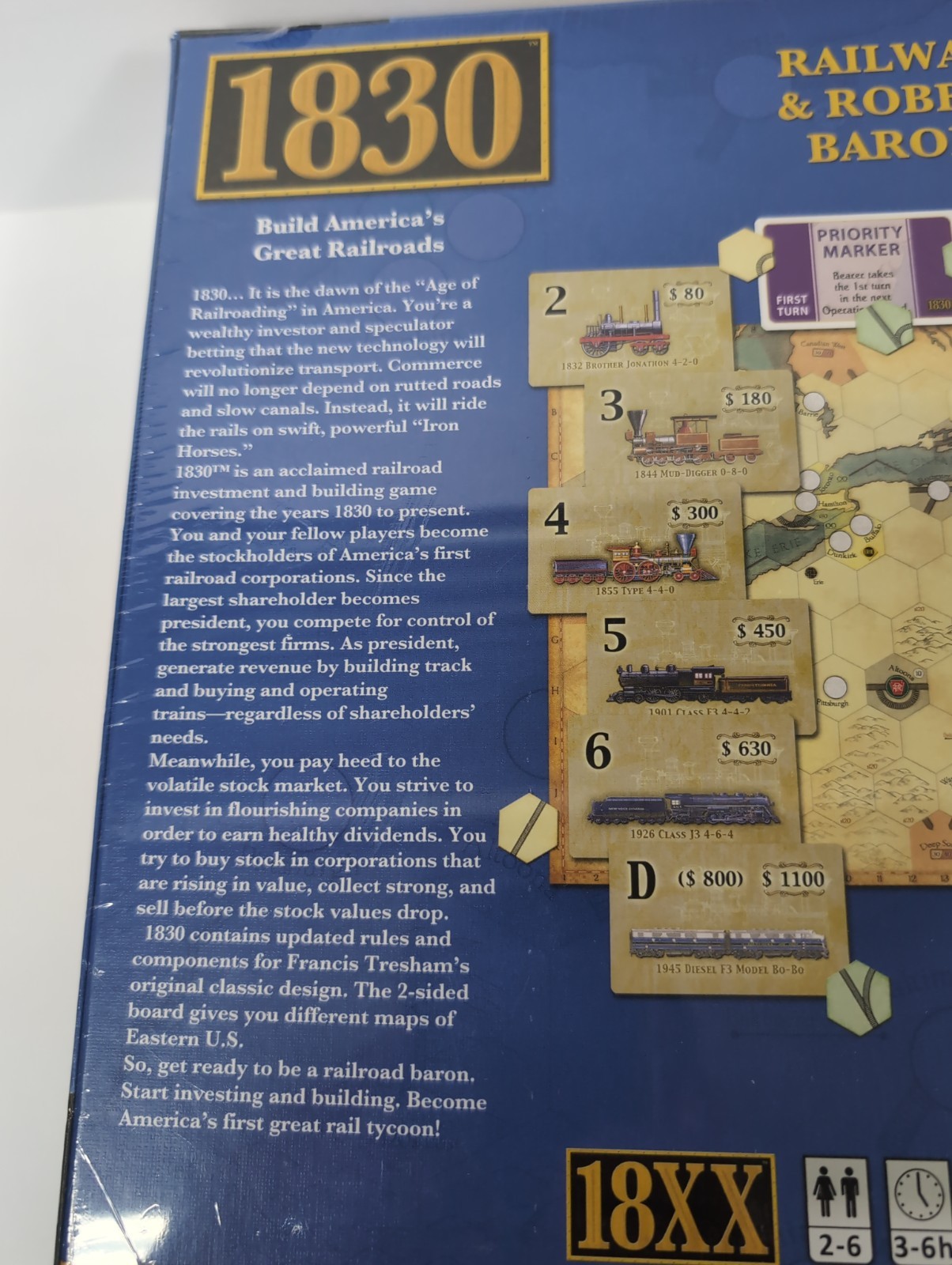 1830: Railways & Robber Barons Board Game – Brand New Factory Sealed..