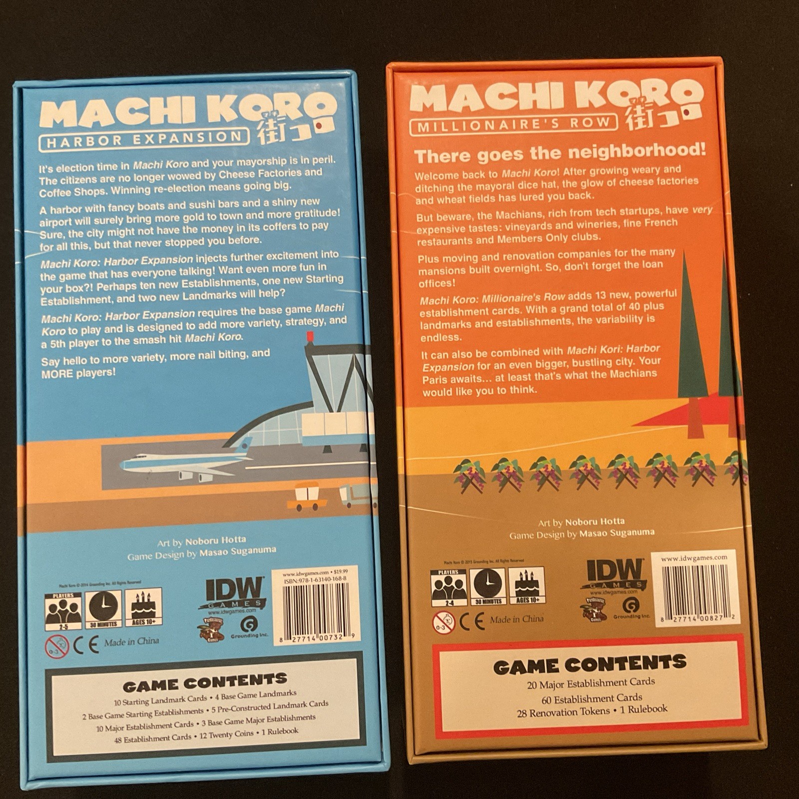 Machi Koro Base Board Game, Promo Cards & Harbor Expansion & Millionaire’s Row