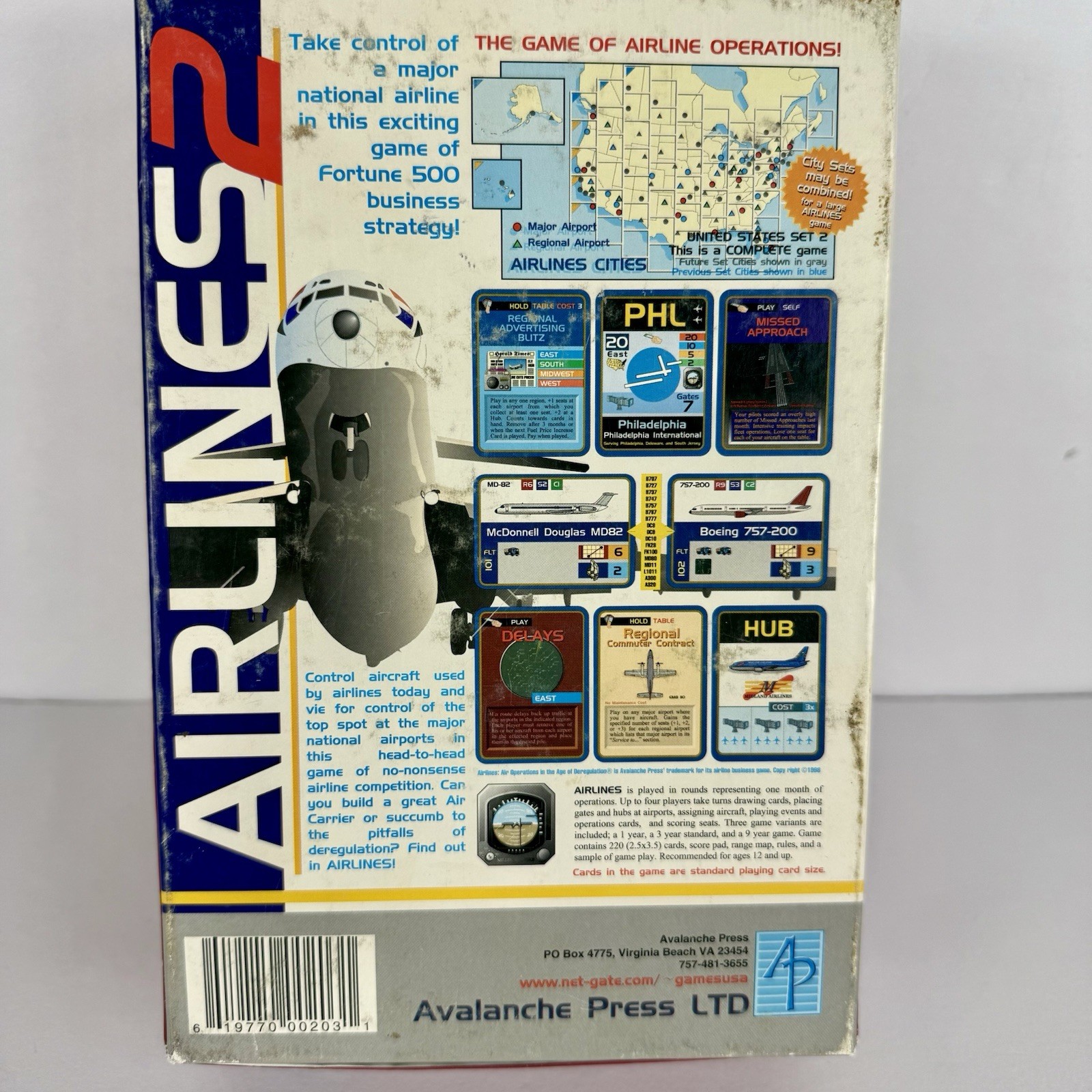 Airlines 2 United States – COMPLETE – Avalanche Press 1998 – 220 Cards