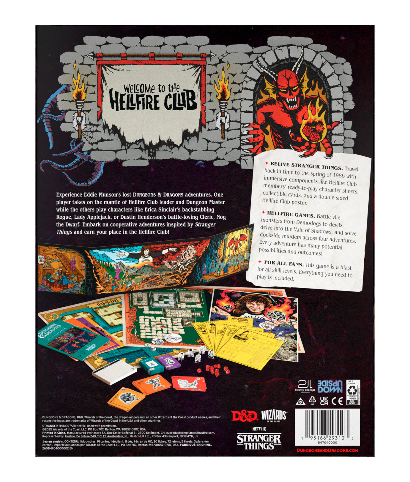 Dungeons & Dragons Stranger Things – Welcome to the Hellfire Club Boxed Set D&D