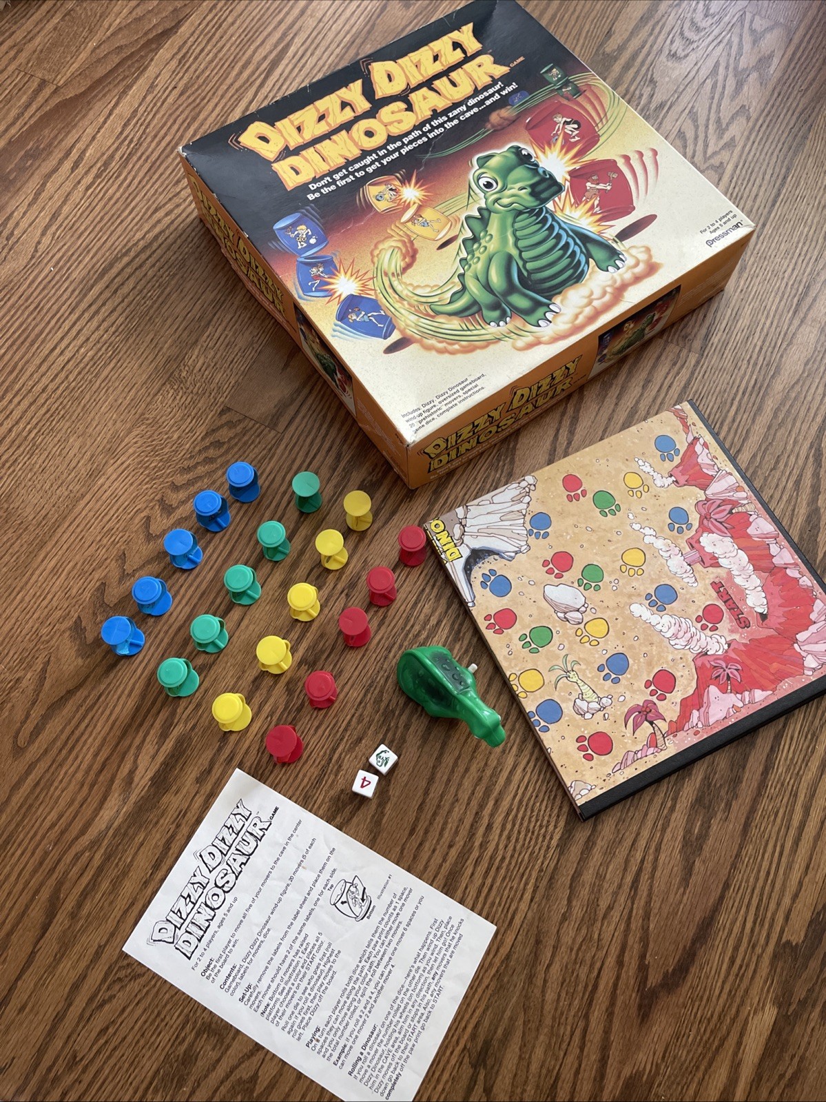 Dizzy, Dizzy Dinosaur – Board Game – Pressman – Complete – Vintage 1987