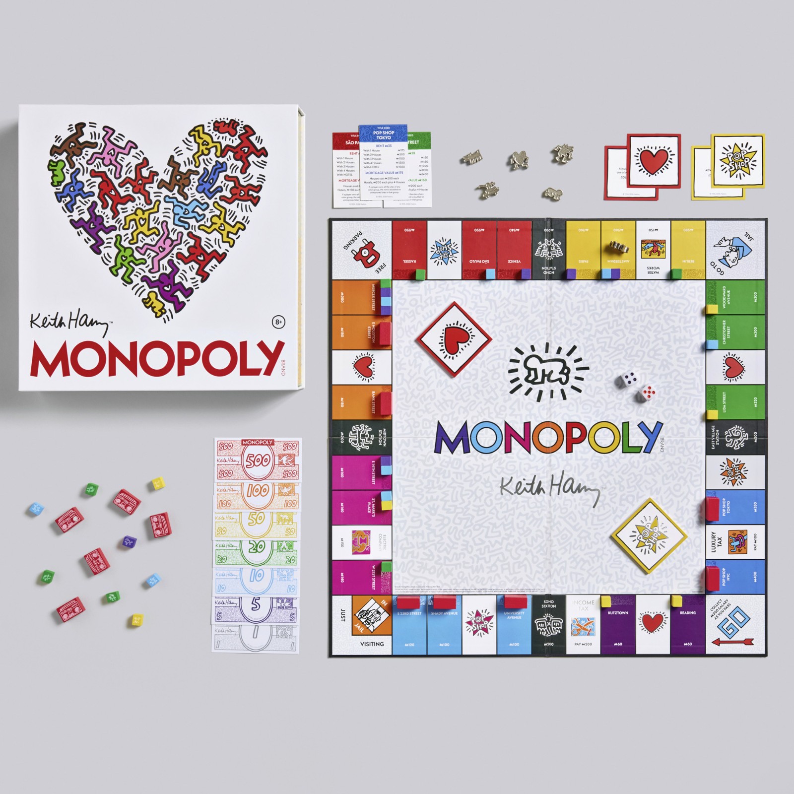 WS Game Company Keith Haring Monopoly Pop Shop 40th Anniversary Edition Game