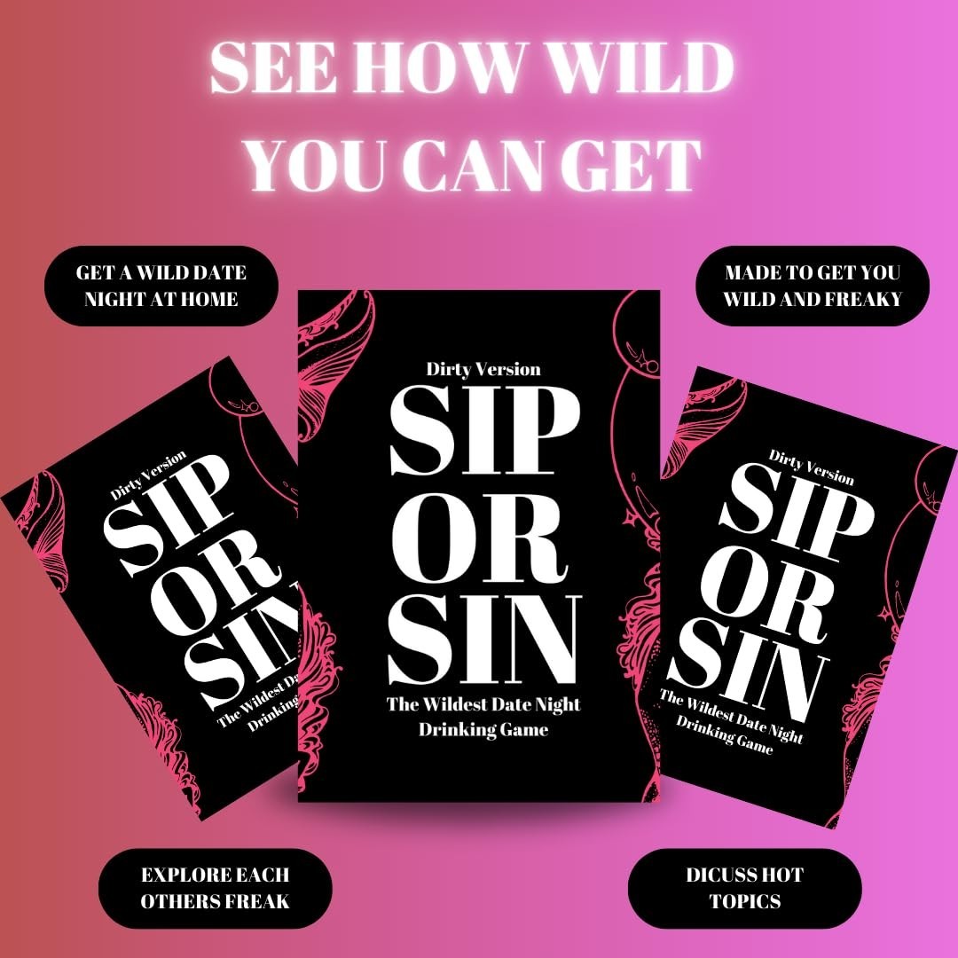Freaky Couples Game – Sip Or Sin Drinking Game for Date Night & Valentine’s Gift