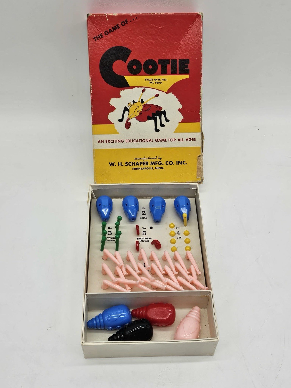 Vintage Cootie Game Copyright 1949