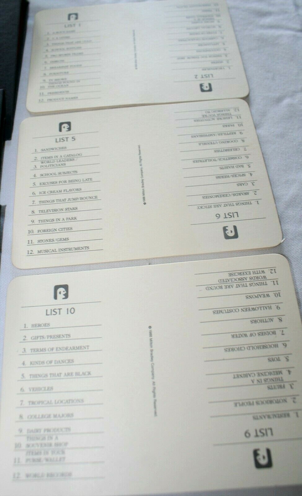 Vintage Scattergories Game Complete 1988 Milton Bradley Made In USA
