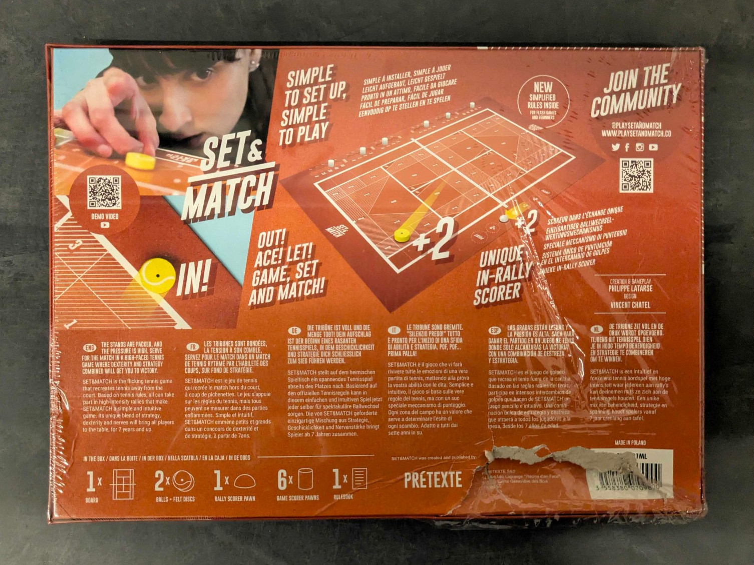 Set & Match Tennis Sports Board Game by PRETEXTE SAS (Damaged)