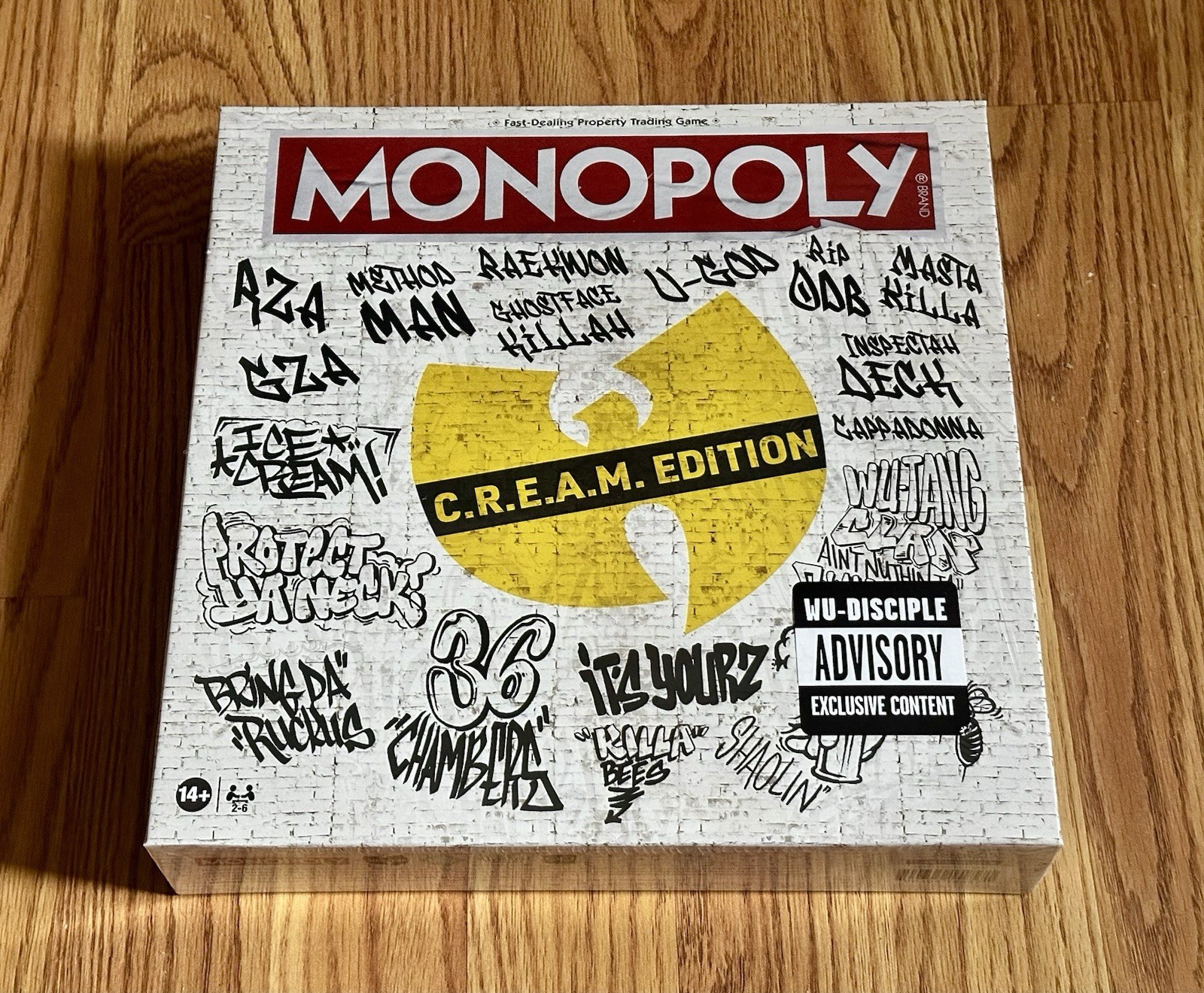 Wu Tang Clan MONOPOLY Board Game Cream (C.R.E.A.M. Edition) New Sealed!