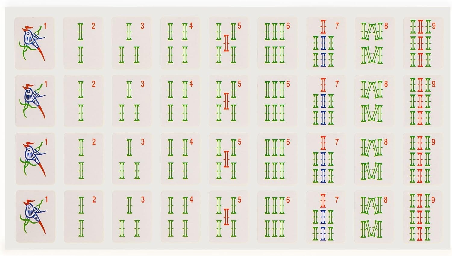 Yellow Mountain Imports American Mahjong Tile Decal Stickers 180pc Set