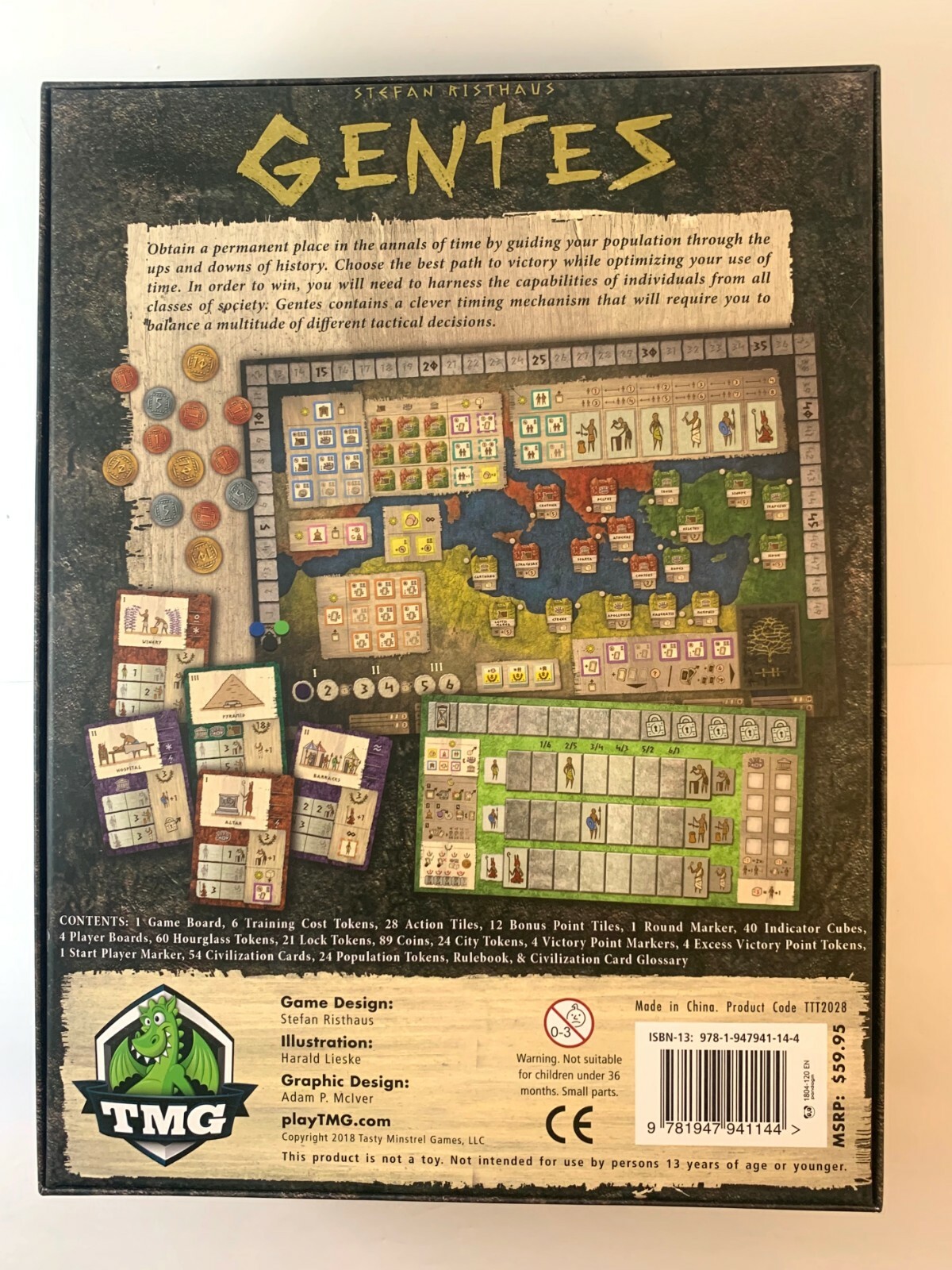 Gentes Board Game, Spielworxx Stefan Risthaus – New in opened box – Never played