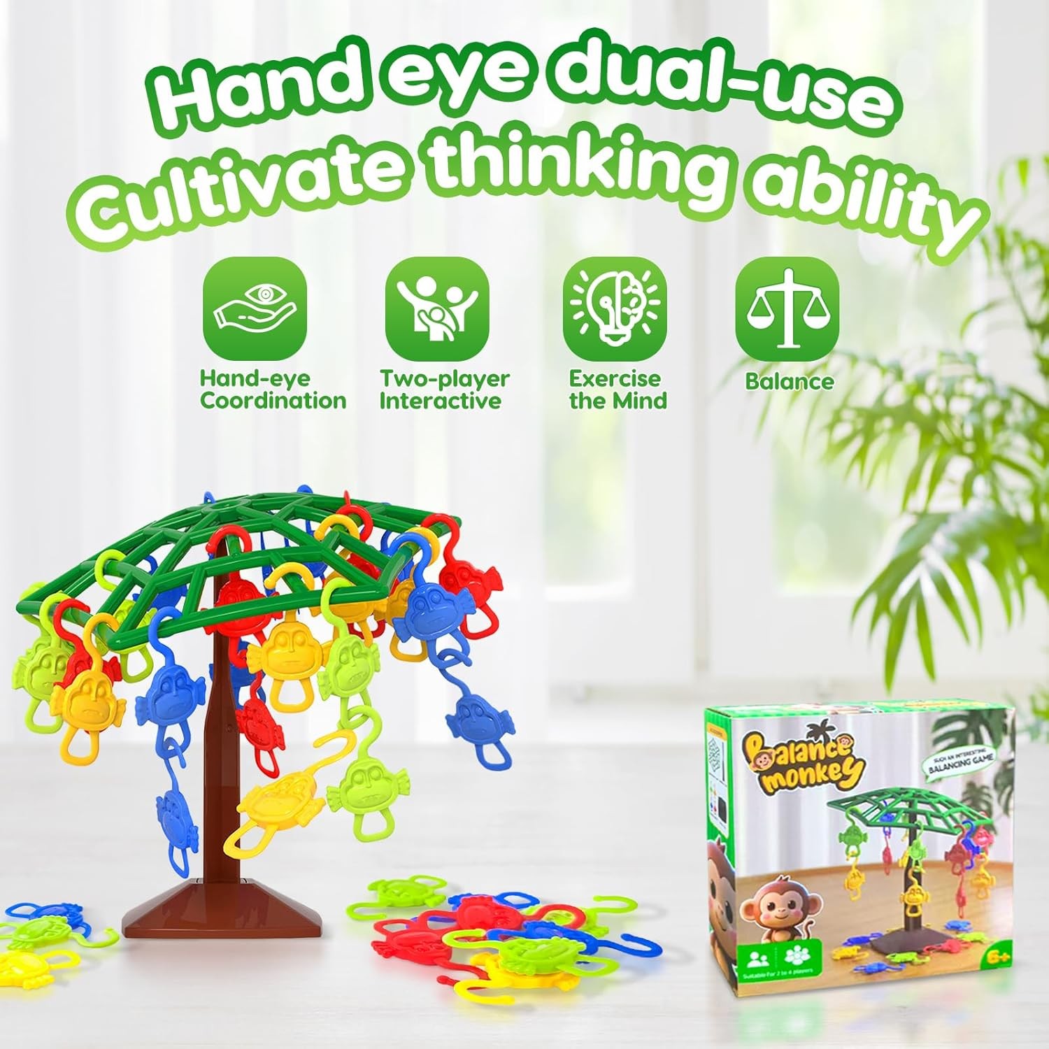 Monkey Balance Tree Game, Two-Player Balance Tree Game – Fun Kids Games