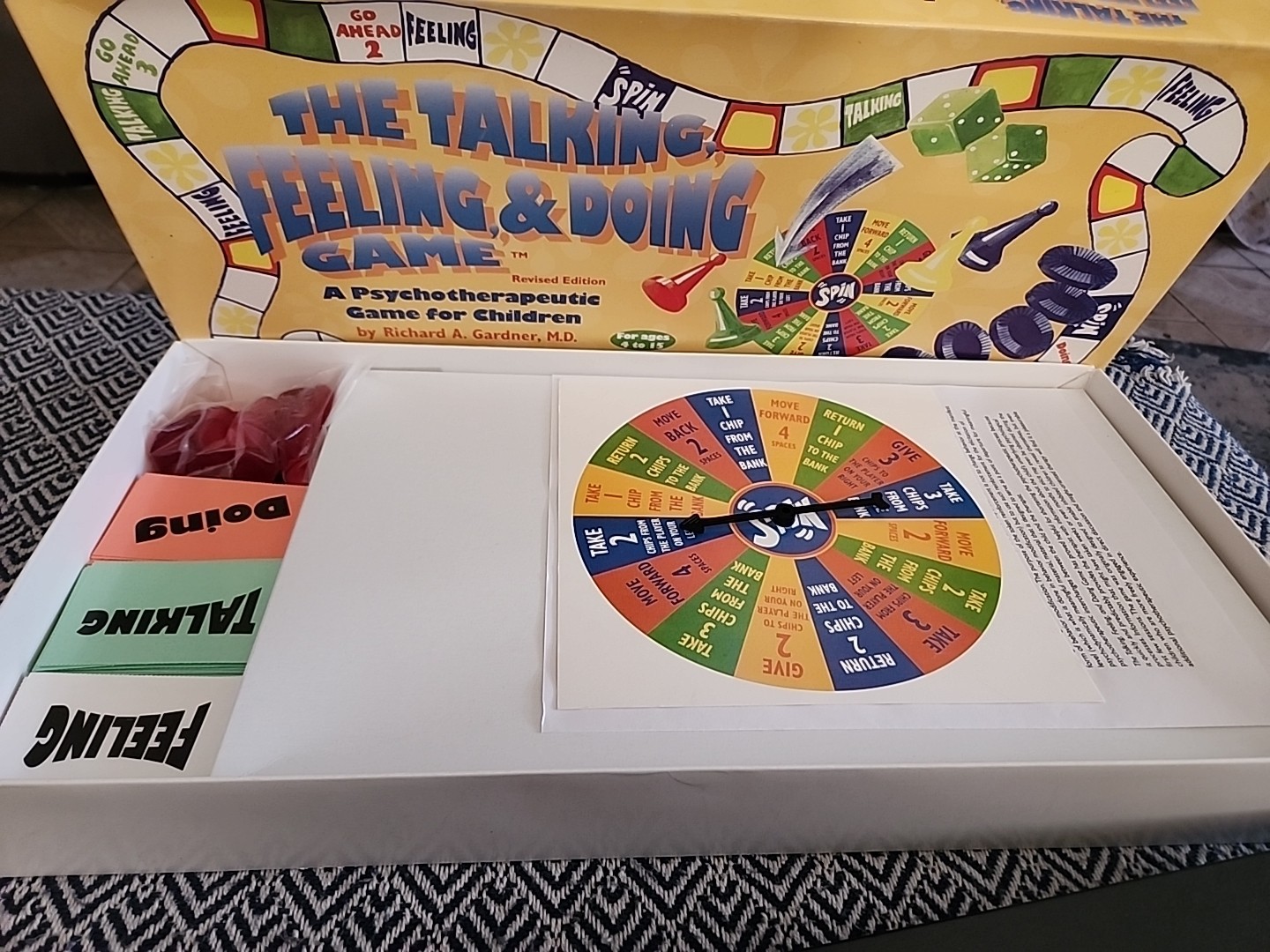 COMPLETE The Talking Feeling & Doing Game Psychotherapeutic For Children 1998