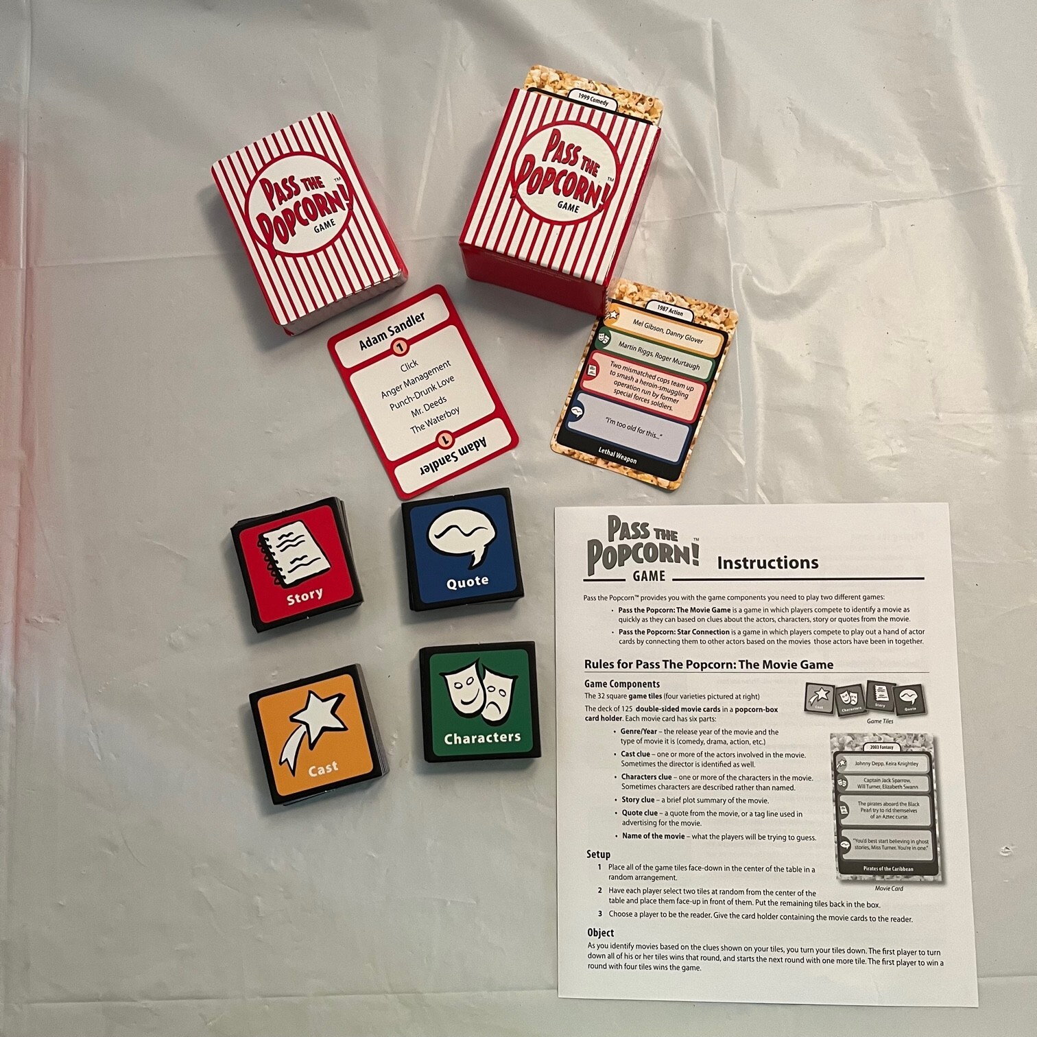 Pass The Popcorn Game Fast Paced Movie Fun Great For Family Game Night 2008