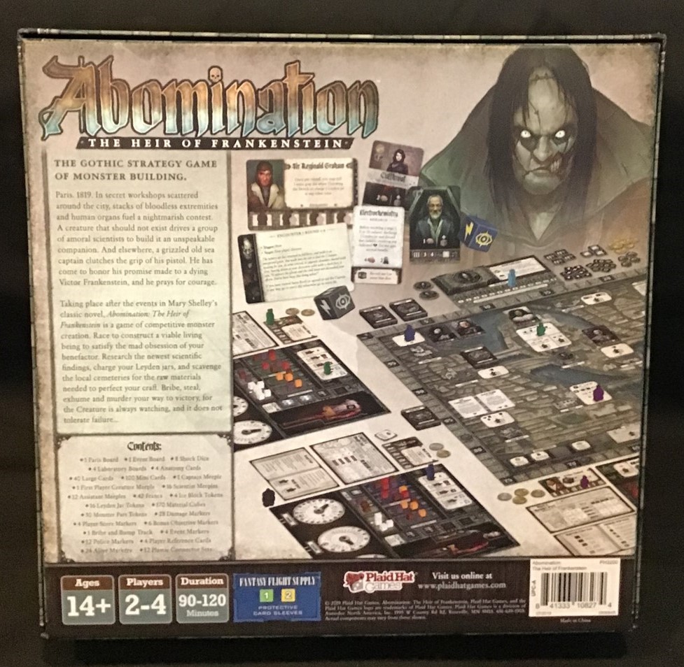 Abomination ~ The Heir of Frankenstein ~ Plaid Hat Games ~ OEJ