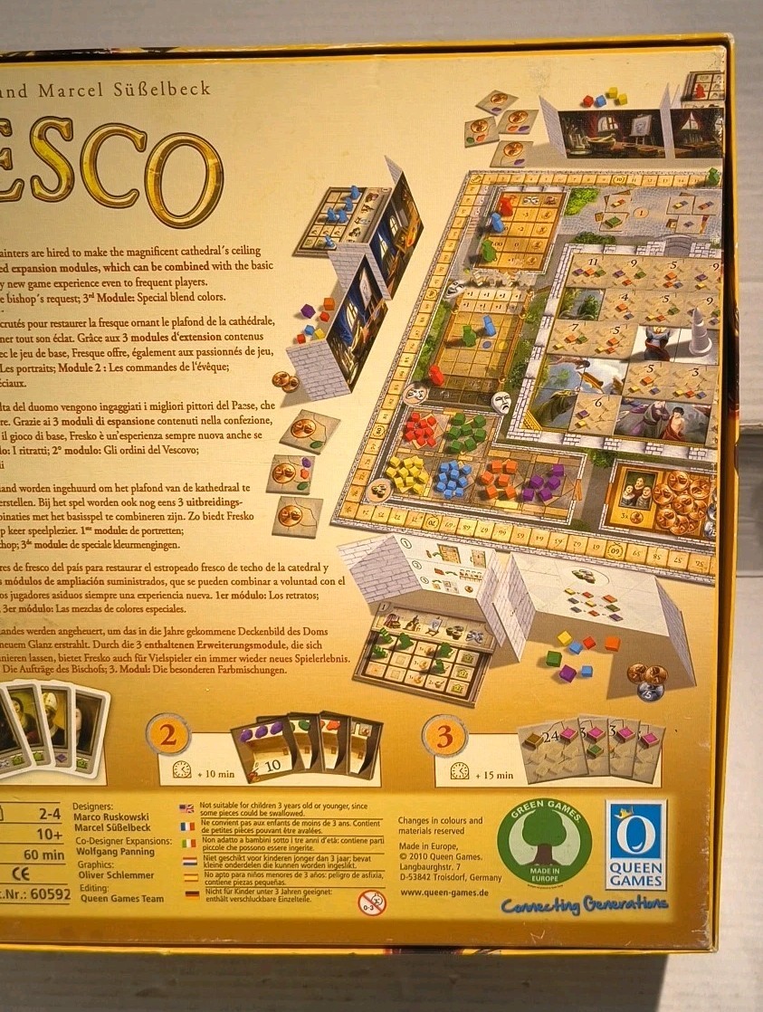 Fresco Board Game Queen Games Renaissance Strategy Award-Winning FREE SHIPPING