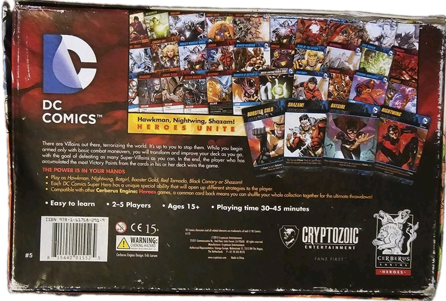 DC COMICS Deck-Building Game Heroes Unite Cryptozoic Cards Super Villains 2013