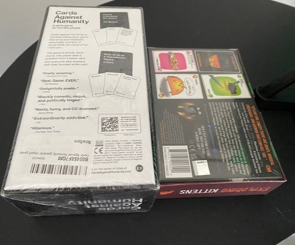 Cards Against Humanity + Exploding Kittens Original NEW Sealed Party Game Bundle