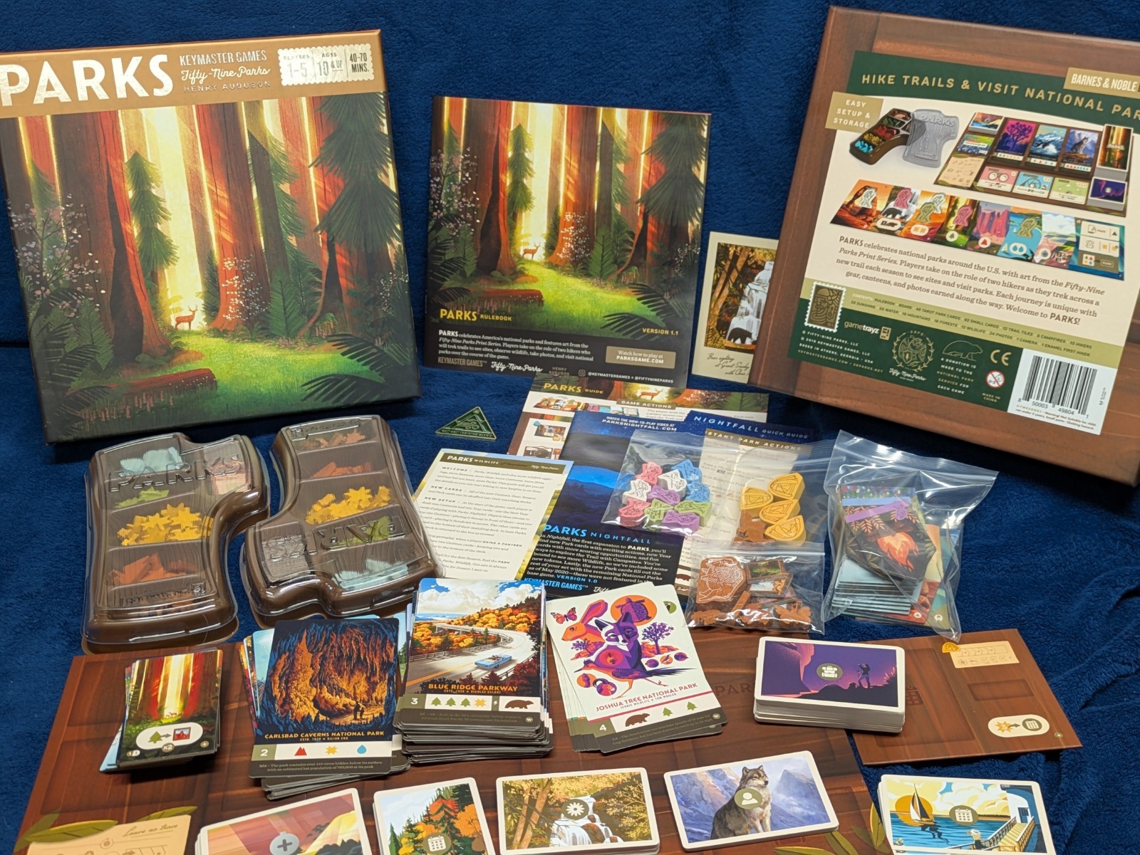 Parks Board Game 1st Ed. COMPLETE + All Expansions Rare Barnes & Noble Promo Box