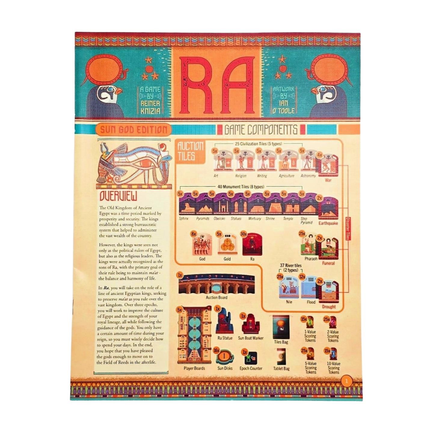 RA: The Sun God Edition (Includes Ra: Traders) by 25th Century Games – SEALED