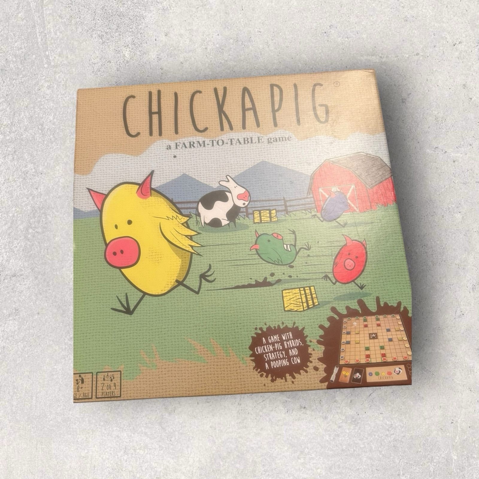 Chickapig Strategic Board Game Family Friendly Game For 2 or 4 Players with …
