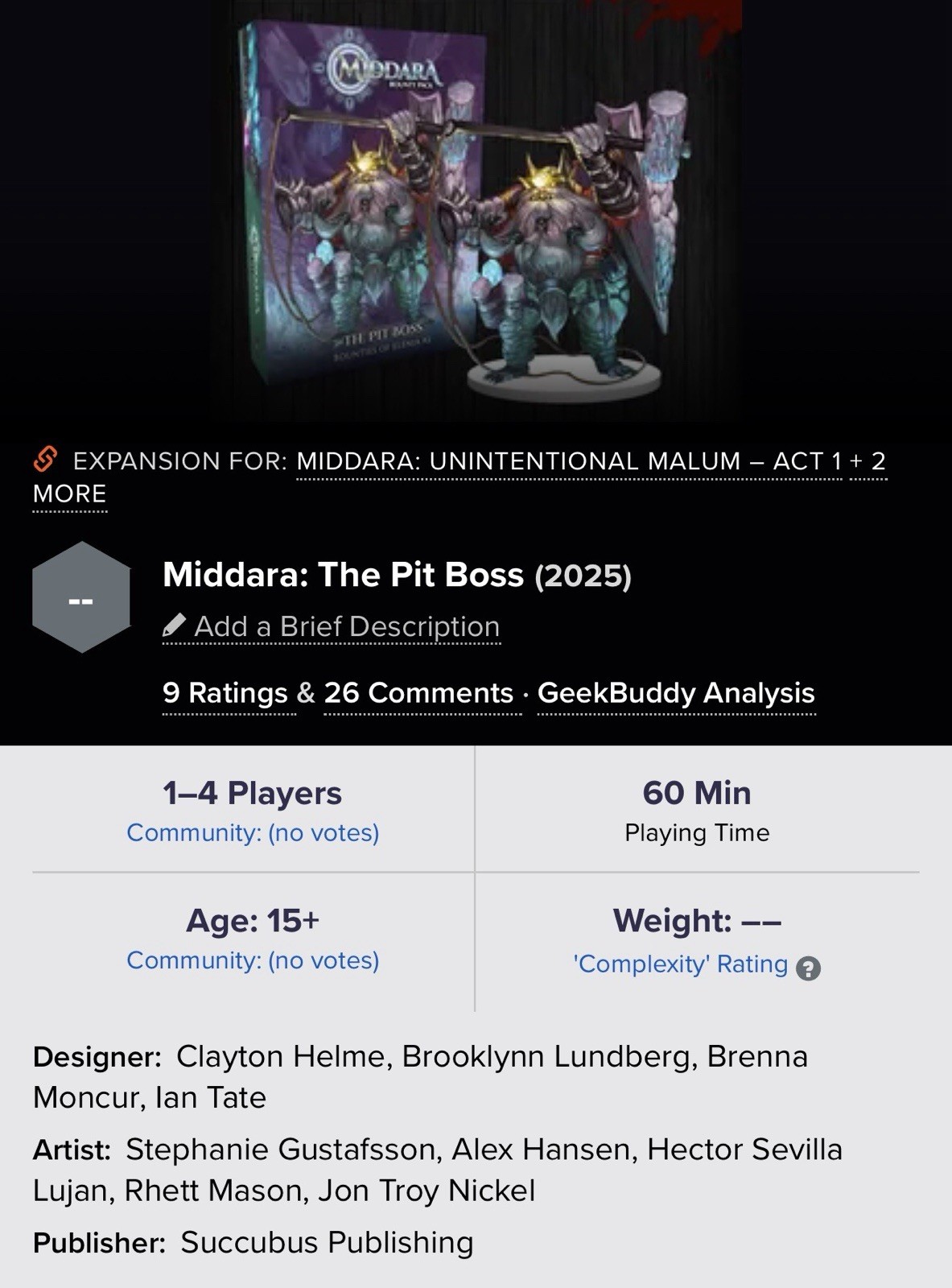 Middara: Bounties of Elenia – The Pit Boss Bounty Pack Expansion (New, Sealed)