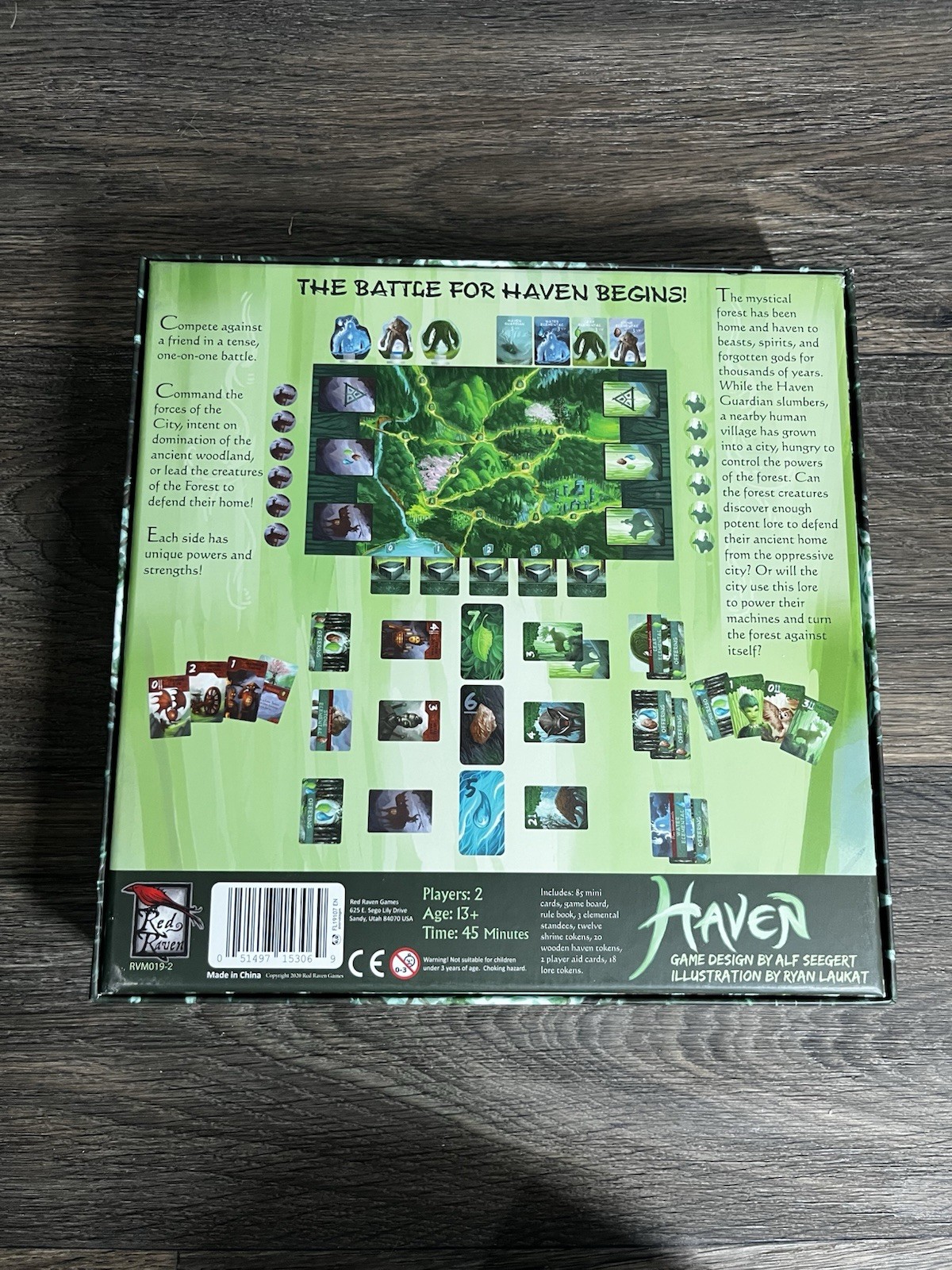 Haven Board Game Red Raven Games Fantasy Strategy (2020)-Complete