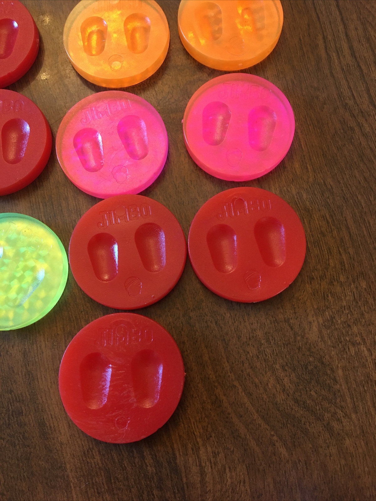 10 Vintage Plastic Slammers Pog Comic Anime Pogs Lot Jimbo Cartoon Diff Colors